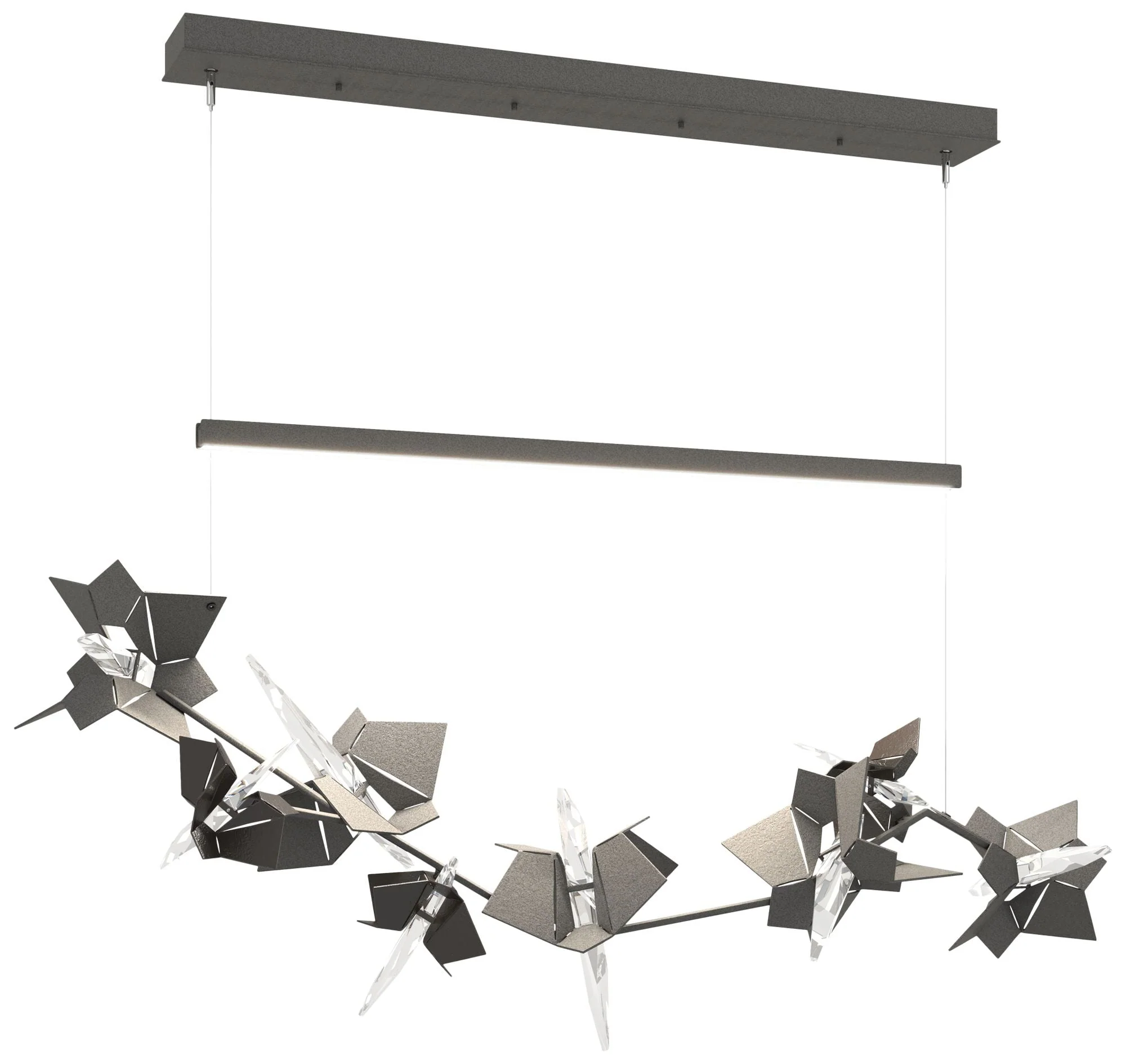 Belladonna 50.3"W Oil Rubbed Bronze Accented Iron Standard LED Pendant - Image 1