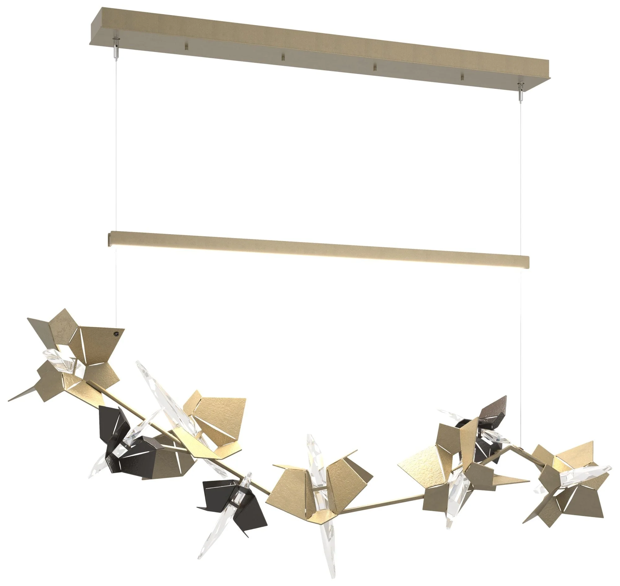 Belladonna 50.3"W Oil Rubbed Bronze Accented Soft Gold Standard LED Pe - Image 1