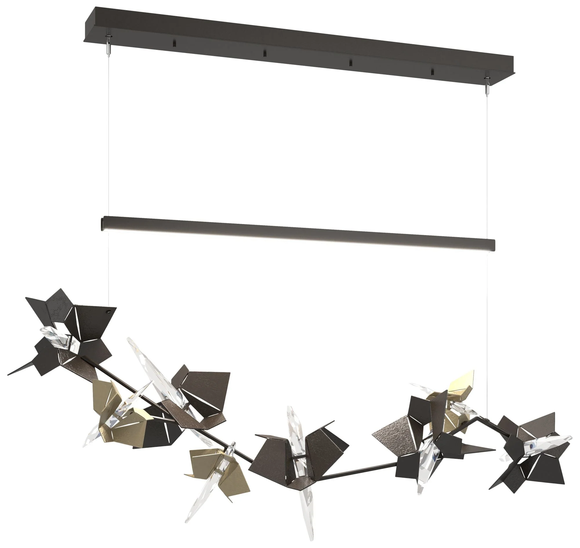 Belladonna 50.3"W Soft Gold Accented Oil Rubbed Bronze Standard LED Pe - Image 1