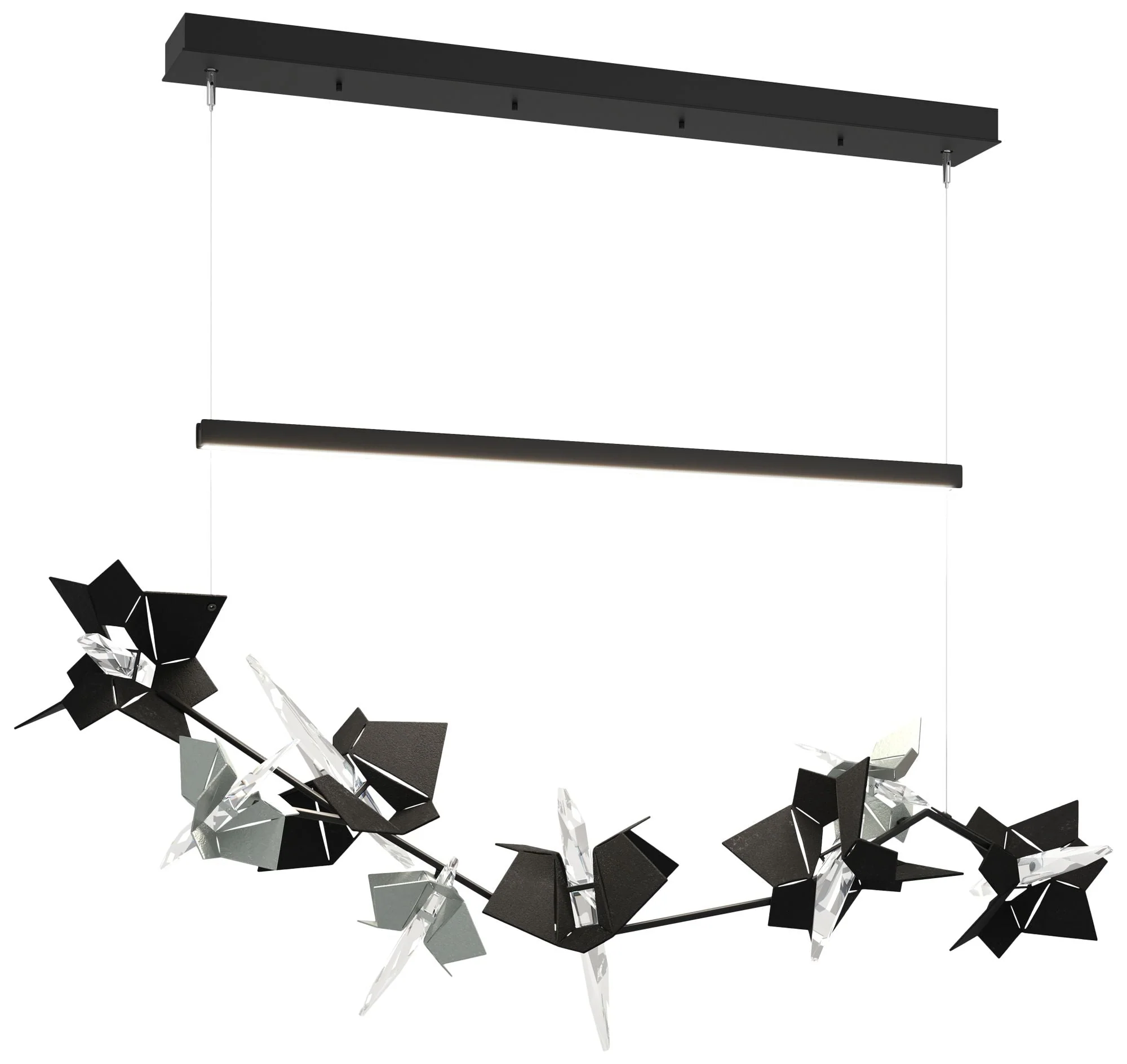 Belladonna 50 1/4" Wide Black LED Linear Pendant Light - Image 1