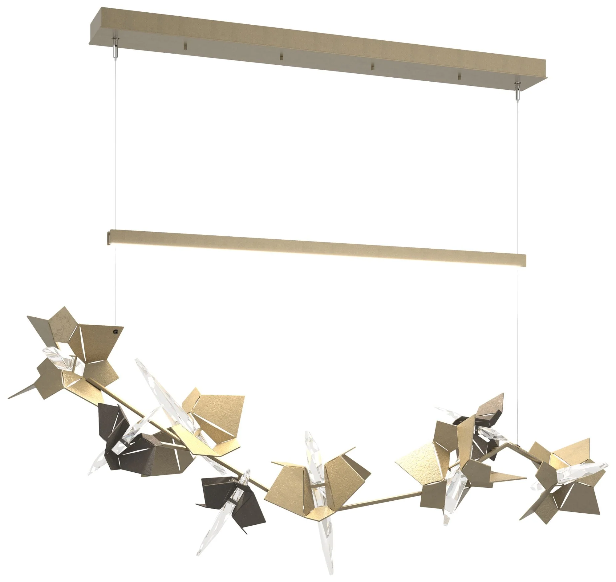 Belladonna 50 1/4" Wide Soft Gold LED Linear Pendant Light - Image 1