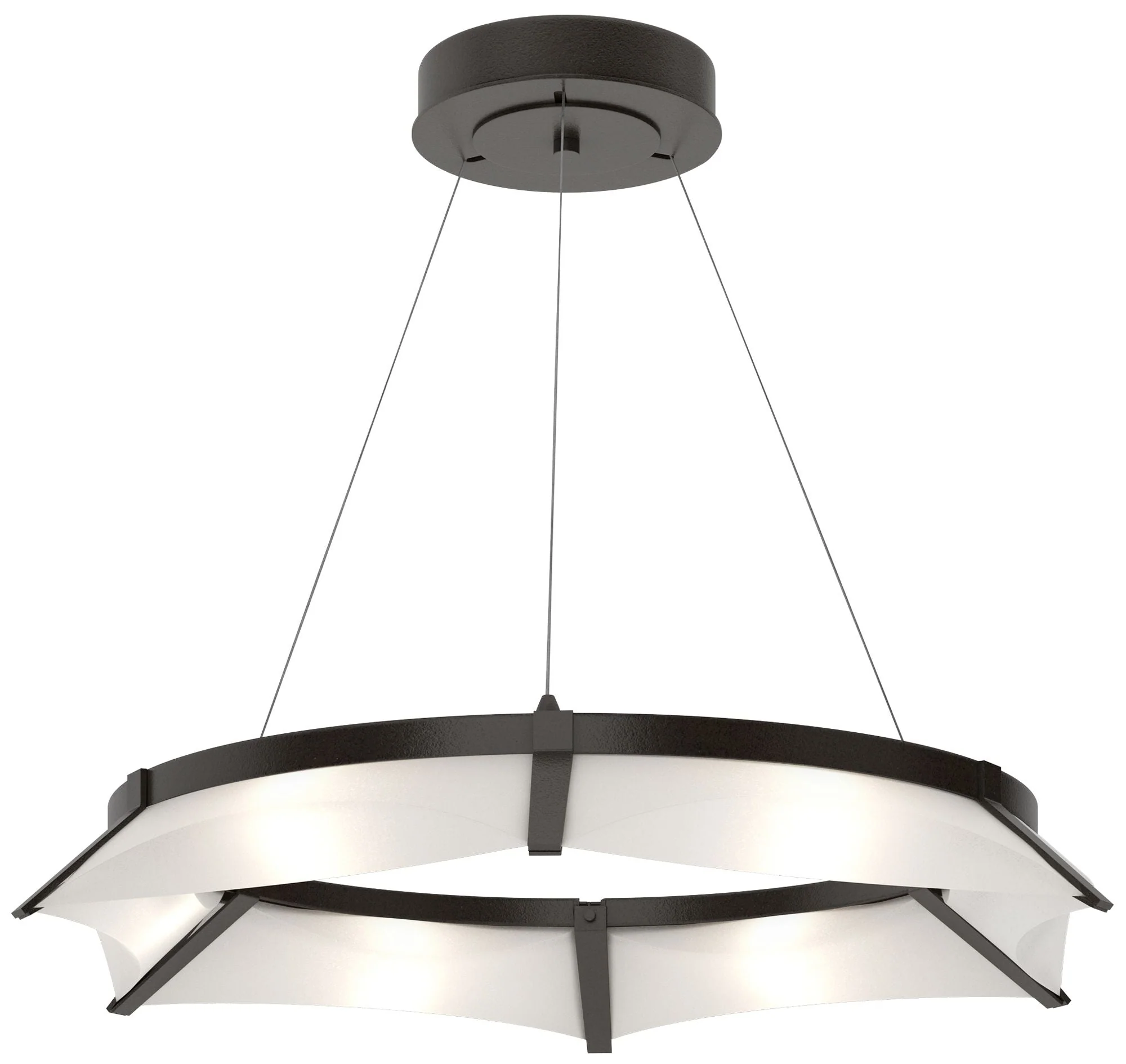Bento 32.8"W Oil Rubbed Bronze Standard LED Pendant w/ Spun Frost Shad - Image 1