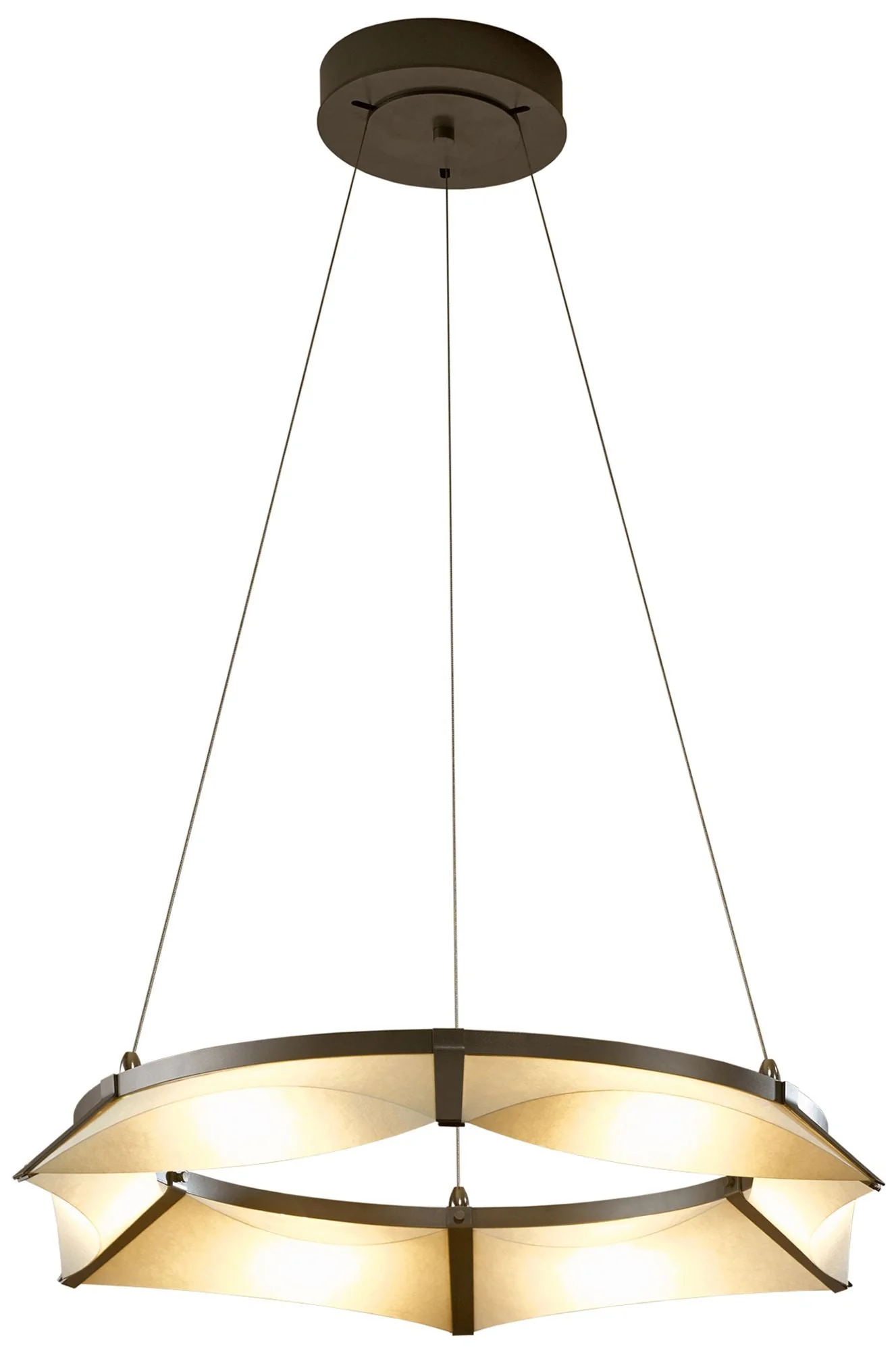 Bento LED Pendant  - Dark Smoke Finish - Spun Frost Shade - Standard Height - Image 1