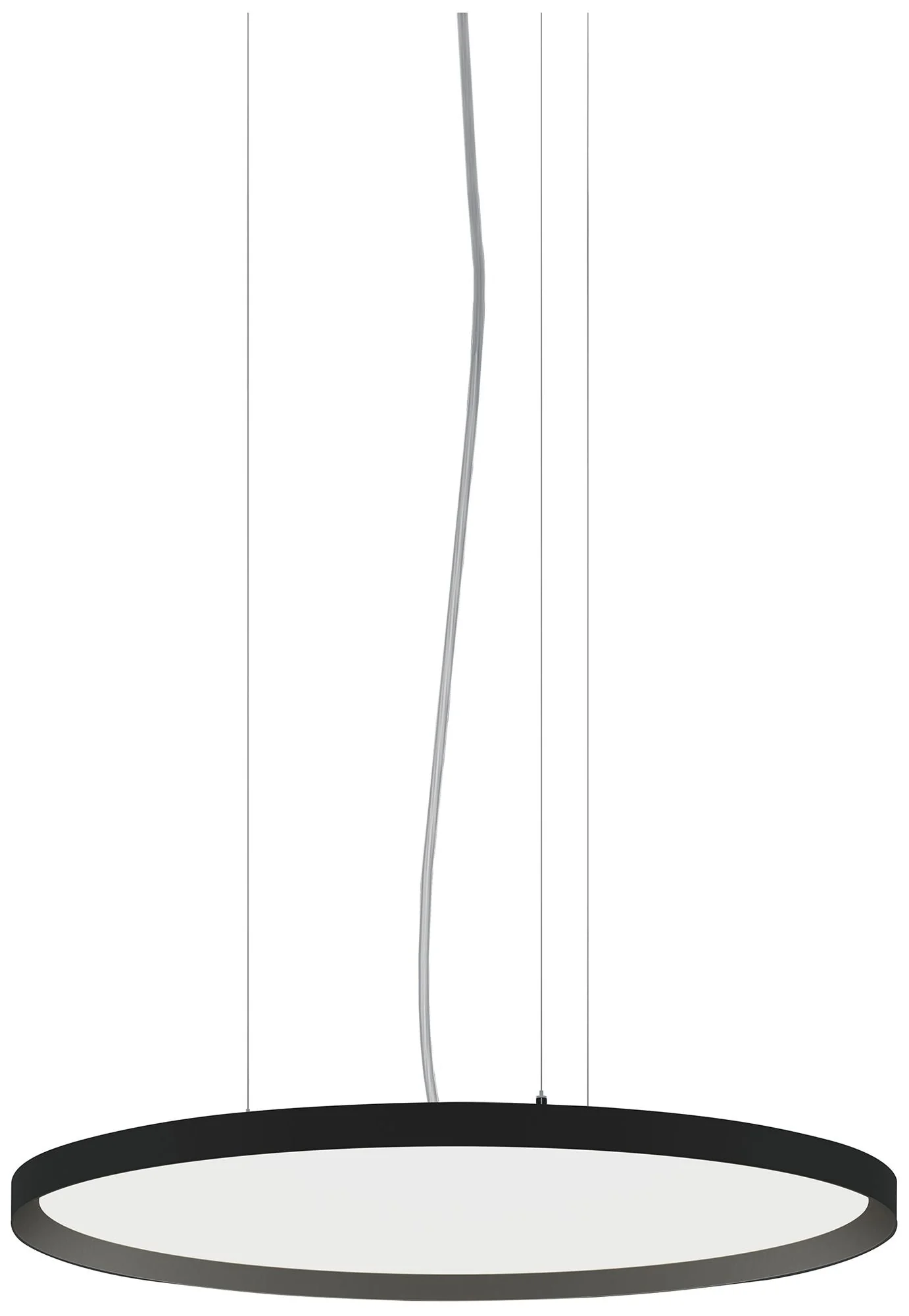 Bina 24" Round Direct/Indirect Light Black Pendant - Image 1