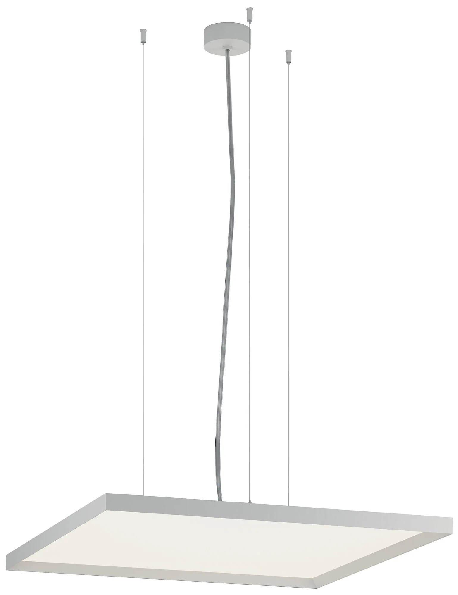 Bina 24" Square Direct/Indirect Light White Pendant - Image 1