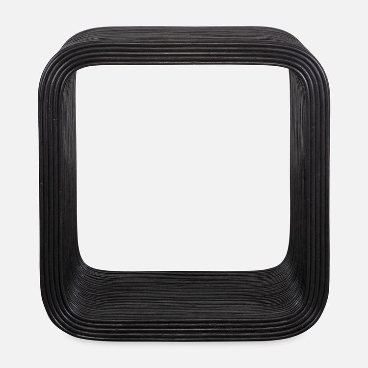 Uttermost Compton Black Rattan Side Table - Image 1