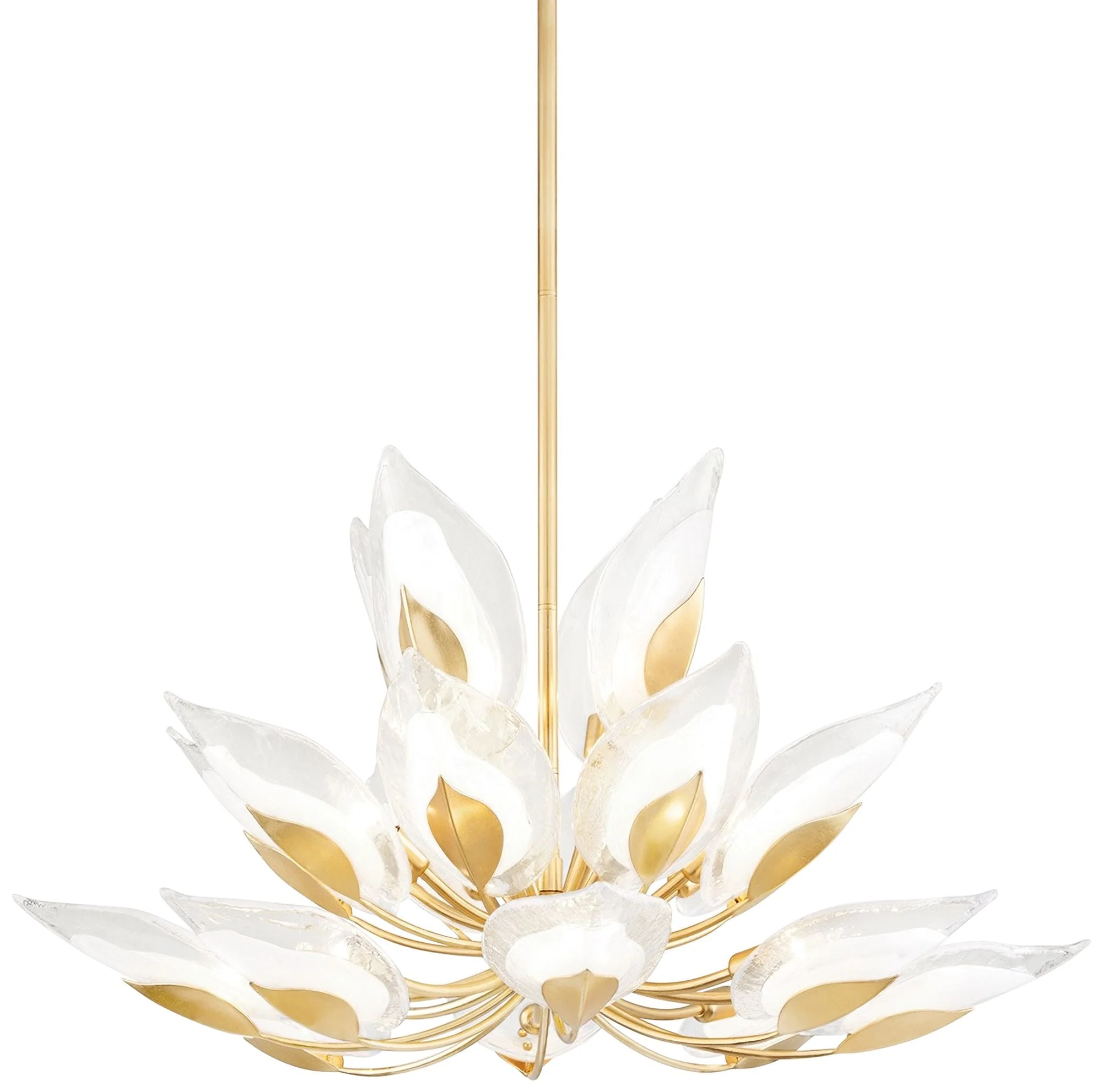 Blossom 40 1/2" Wide Gold Leaf w/ Clear Glass Chandelier - Image 2