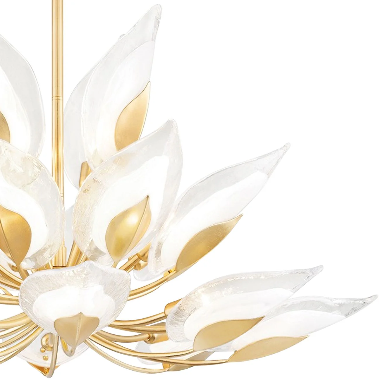 Blossom 40 1/2" Wide Gold Leaf w/ Clear Glass Chandelier - Image 3