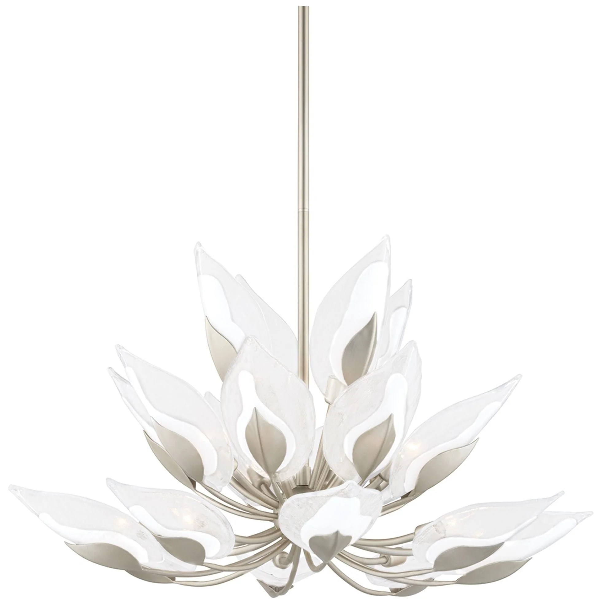 Blossom 40 1/2" Wide Silver Leaf 20-Light Chandelier - Image 1