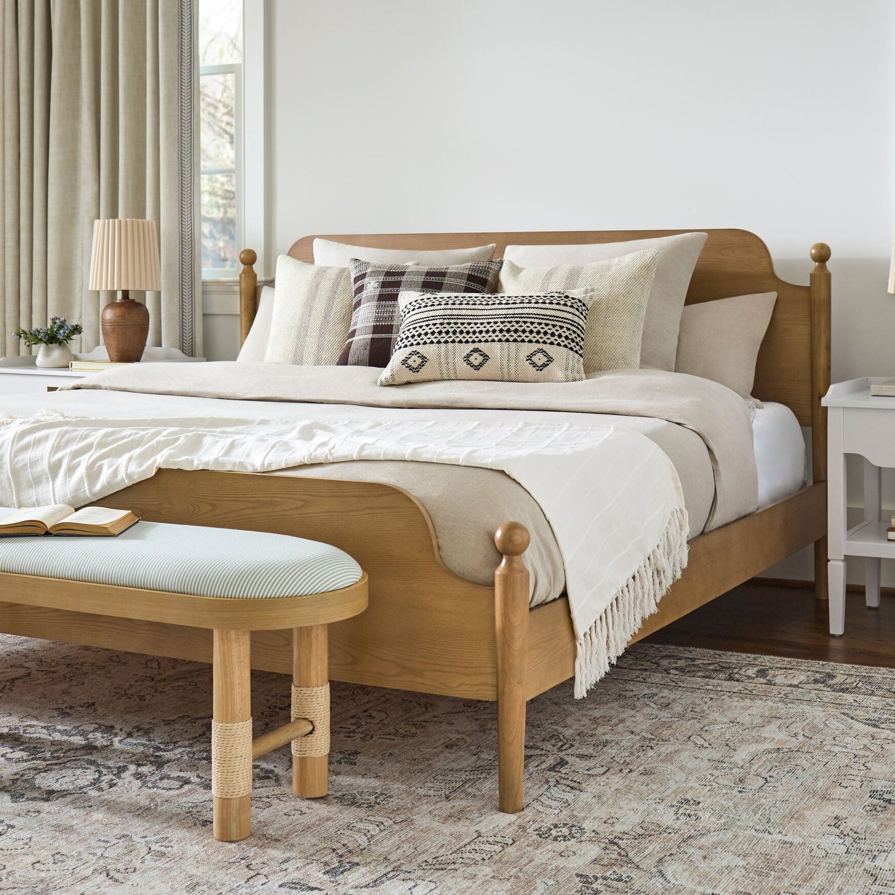 Becki Owens x LIVABLISS Adella Wood Bed ~ Available in Queen and King Sizes