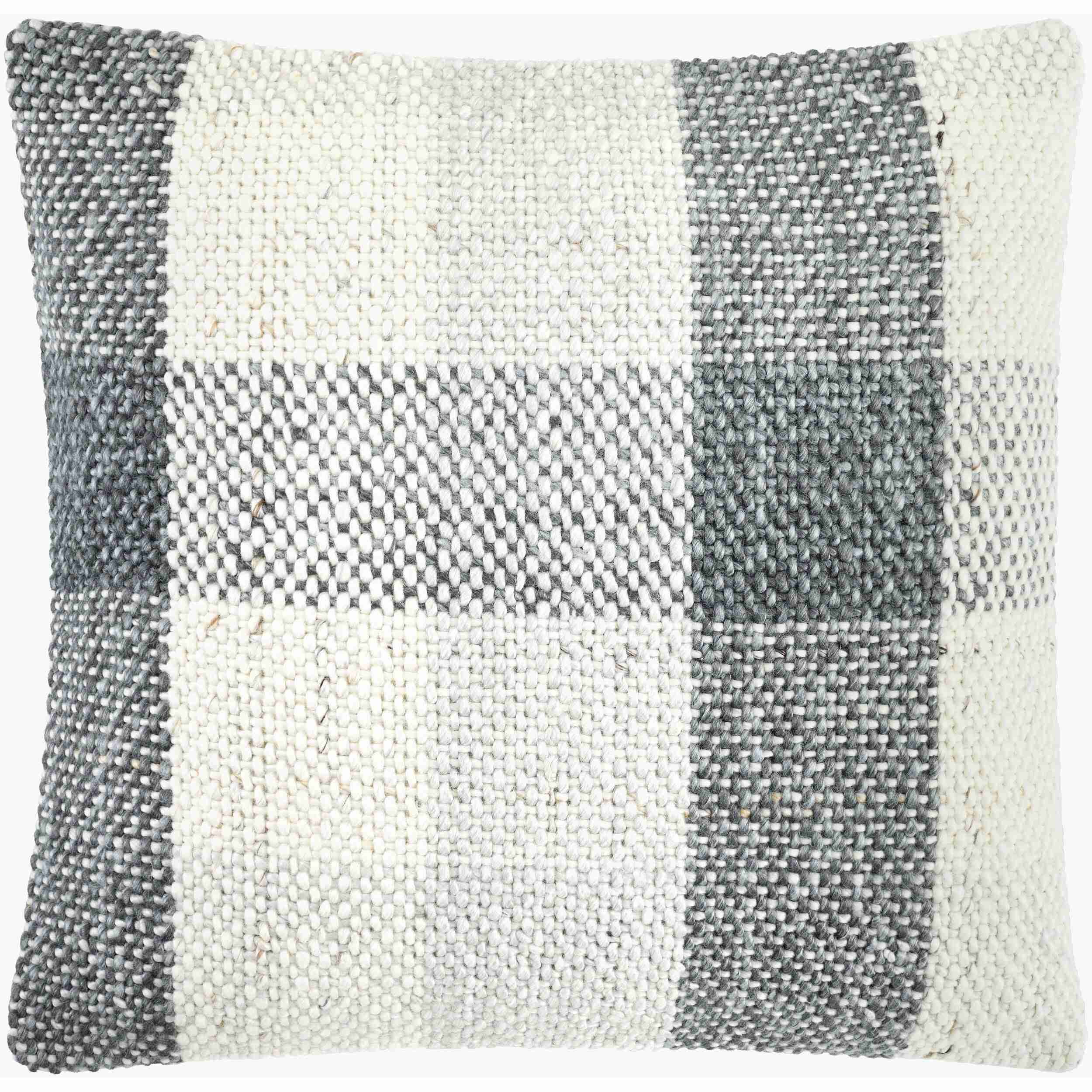 Becki Owens x LIVABLISS Amaya Pillow in Light Gray and Charcoal Plaid - Image 2