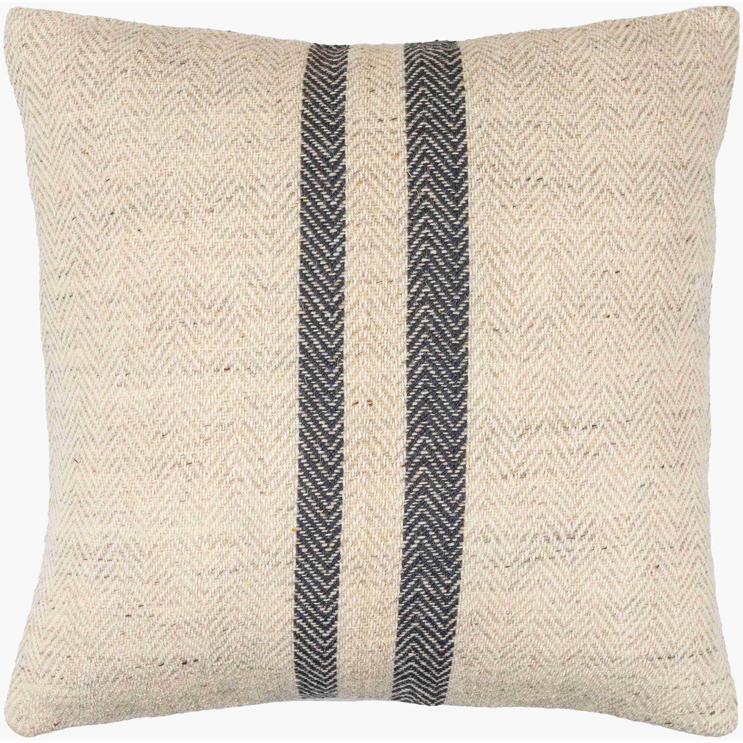 Becki Owens x LIVABLISS Brett Pillow in Cream with Black Stripe - Image 2