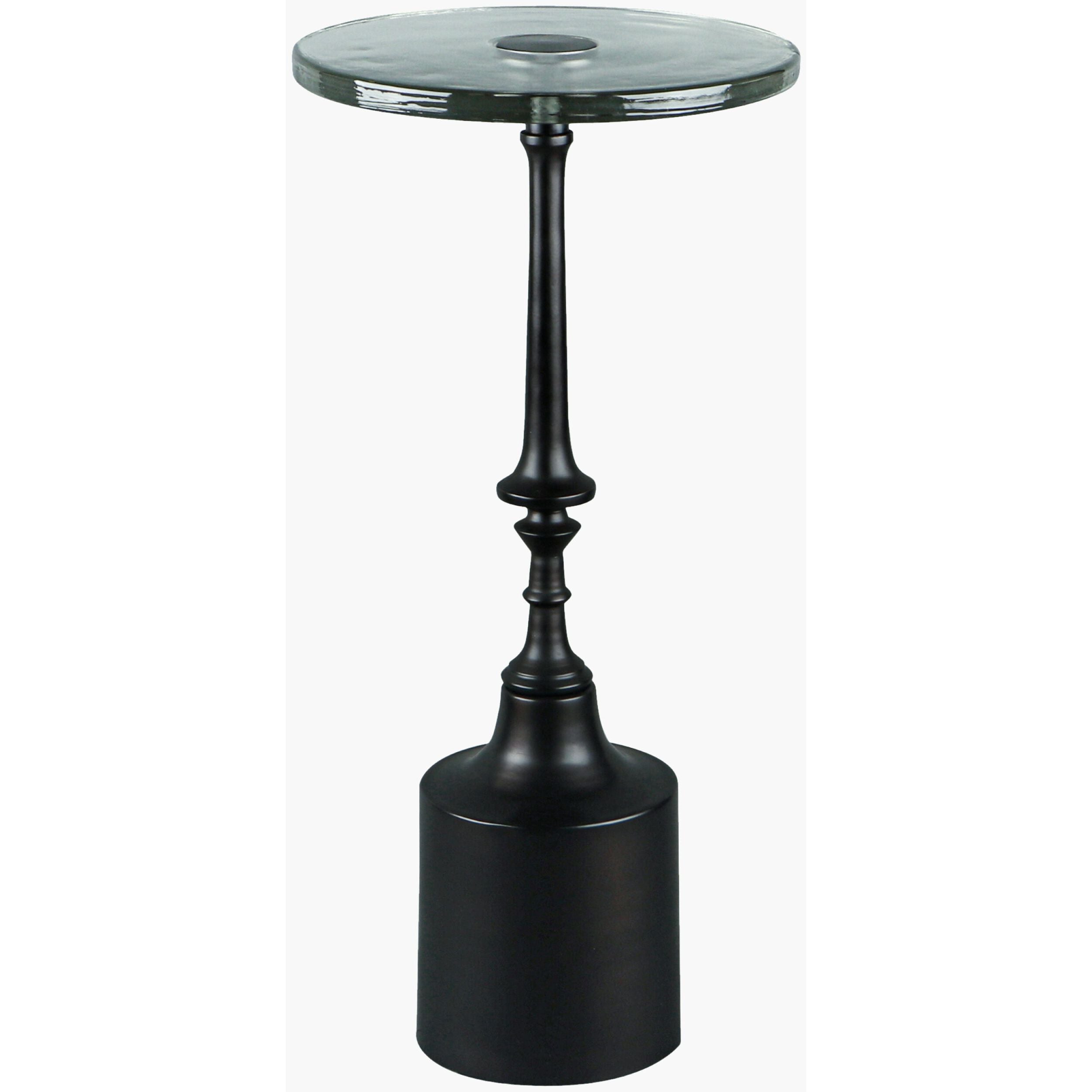 Becki Owens x LIVABLISS Delfin Metallic Bronze Drink Table with Glass Top