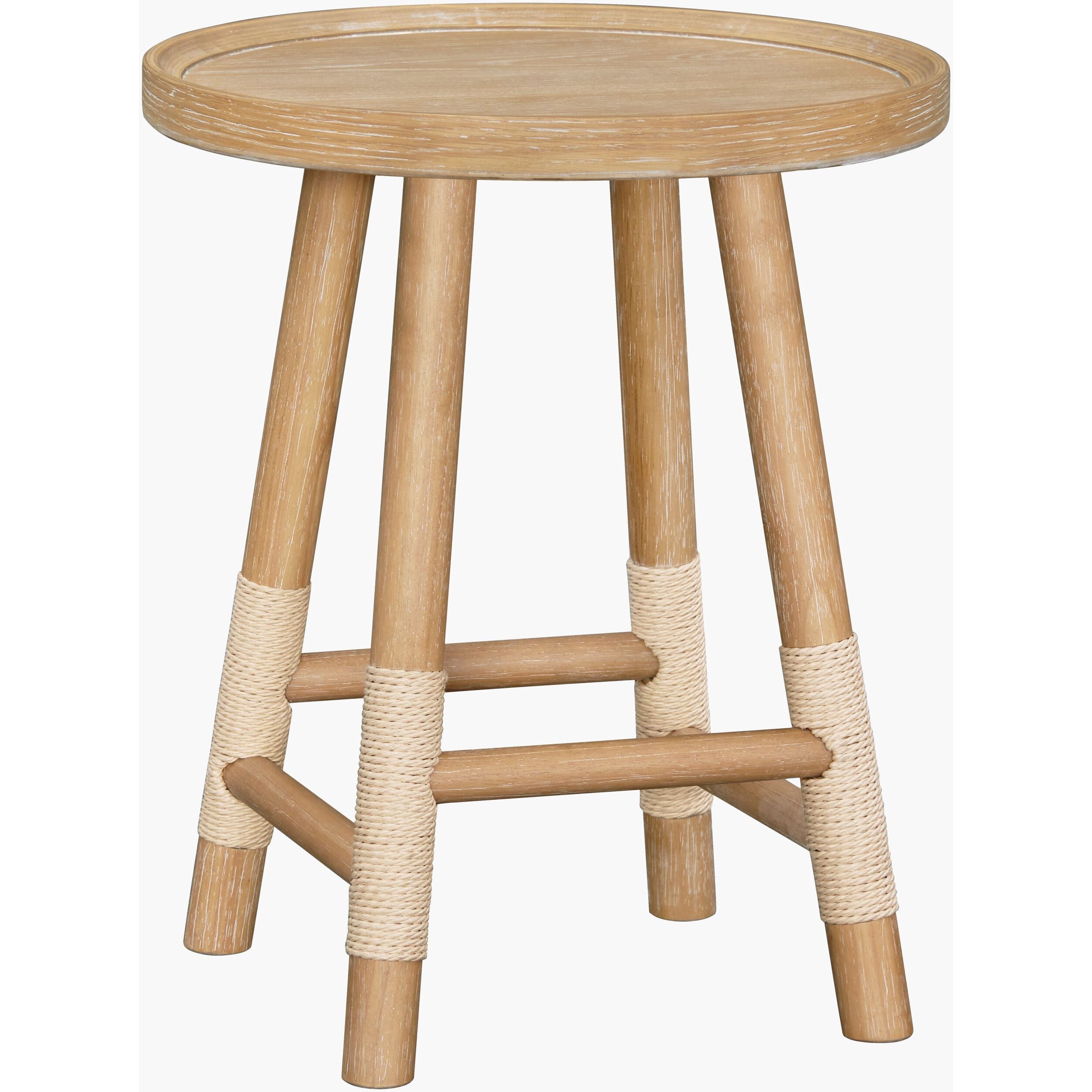 Becki Owens x LIVABLISS Esmarca End Table in Brown with Cord Accents - Image 3