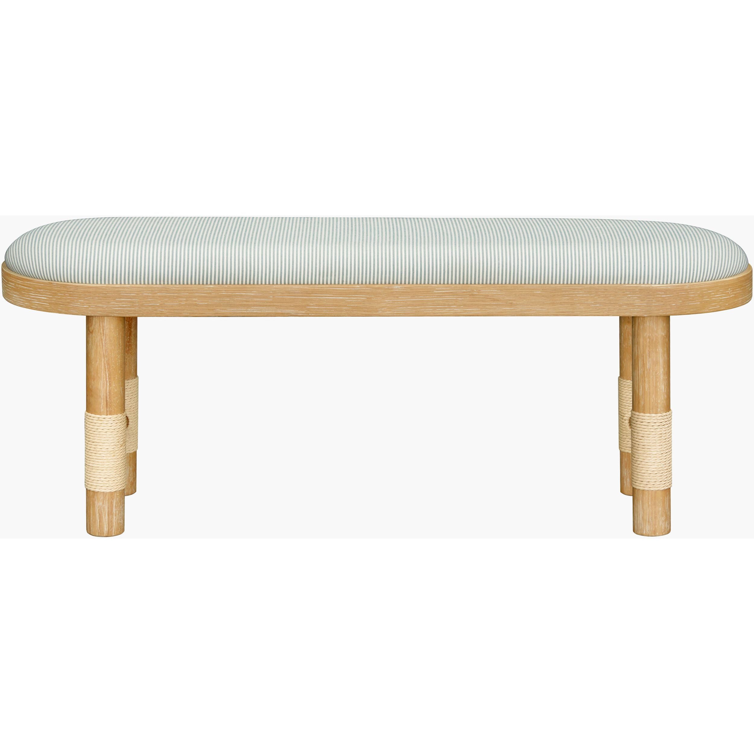 Becki Owens x LIVABLISS Esmarca Upholstered Bench in Blue - Image 2