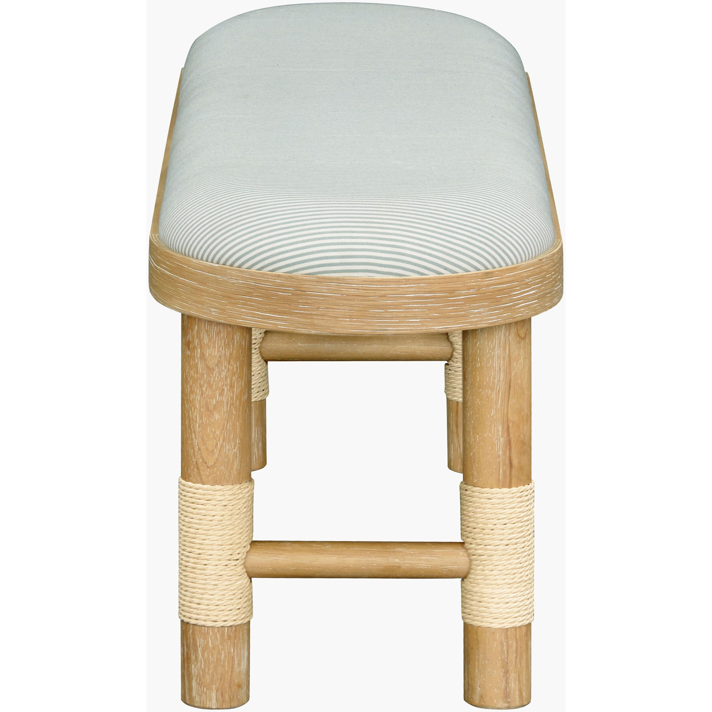 Becki Owens x LIVABLISS Esmarca Upholstered Bench in Blue - Image 3