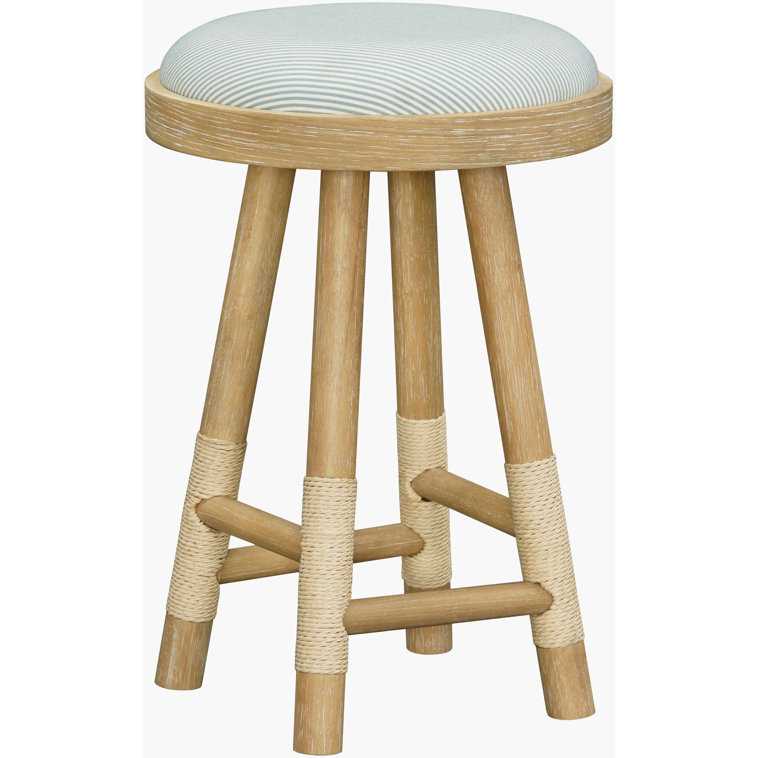 Becki Owens x LIVABLISS Esmarca Upholstered Counter Stool in Blue - Image 3