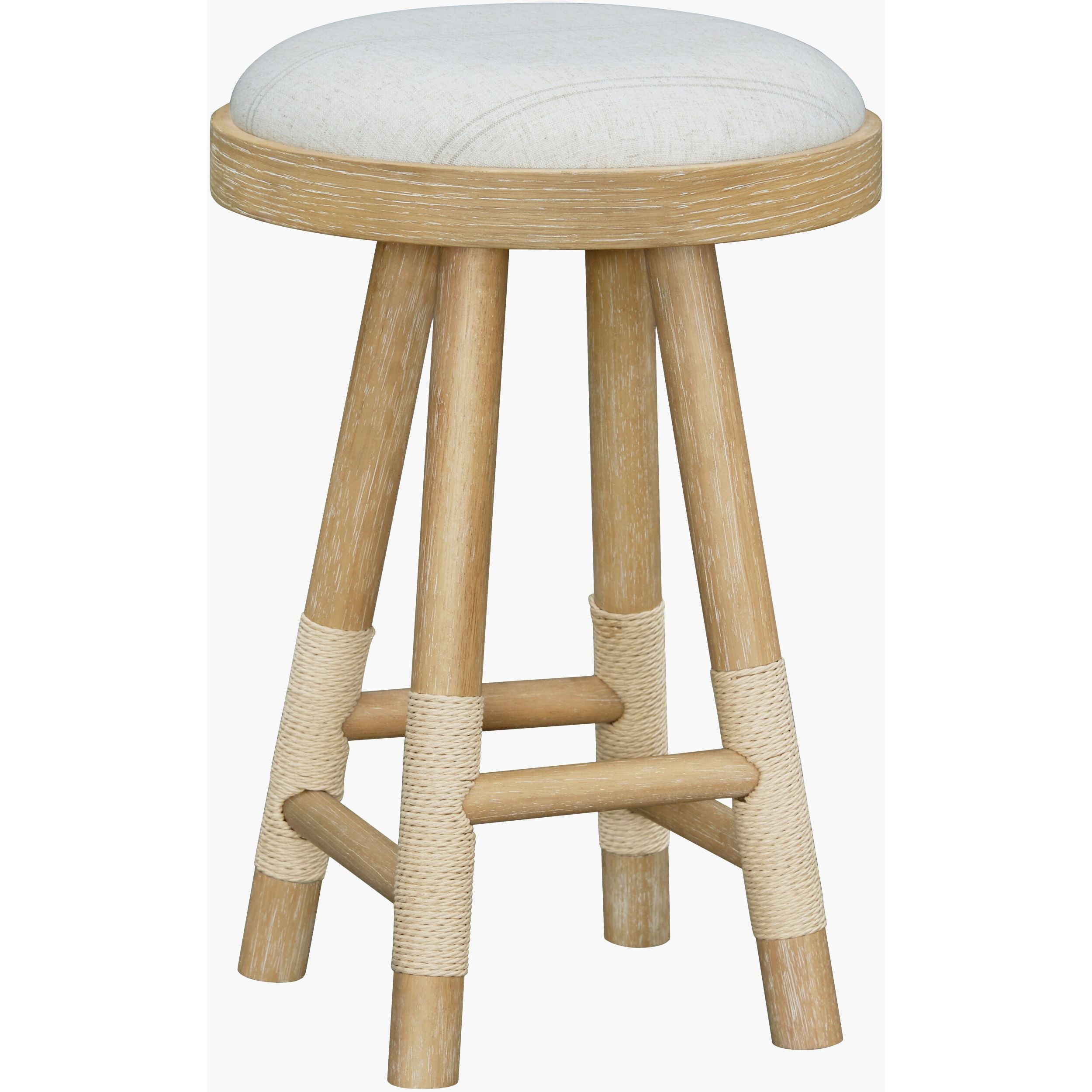 Becki Owens x LIVABLISS Esmarca Upholstered Counter Stool in Light Beige - Image 2