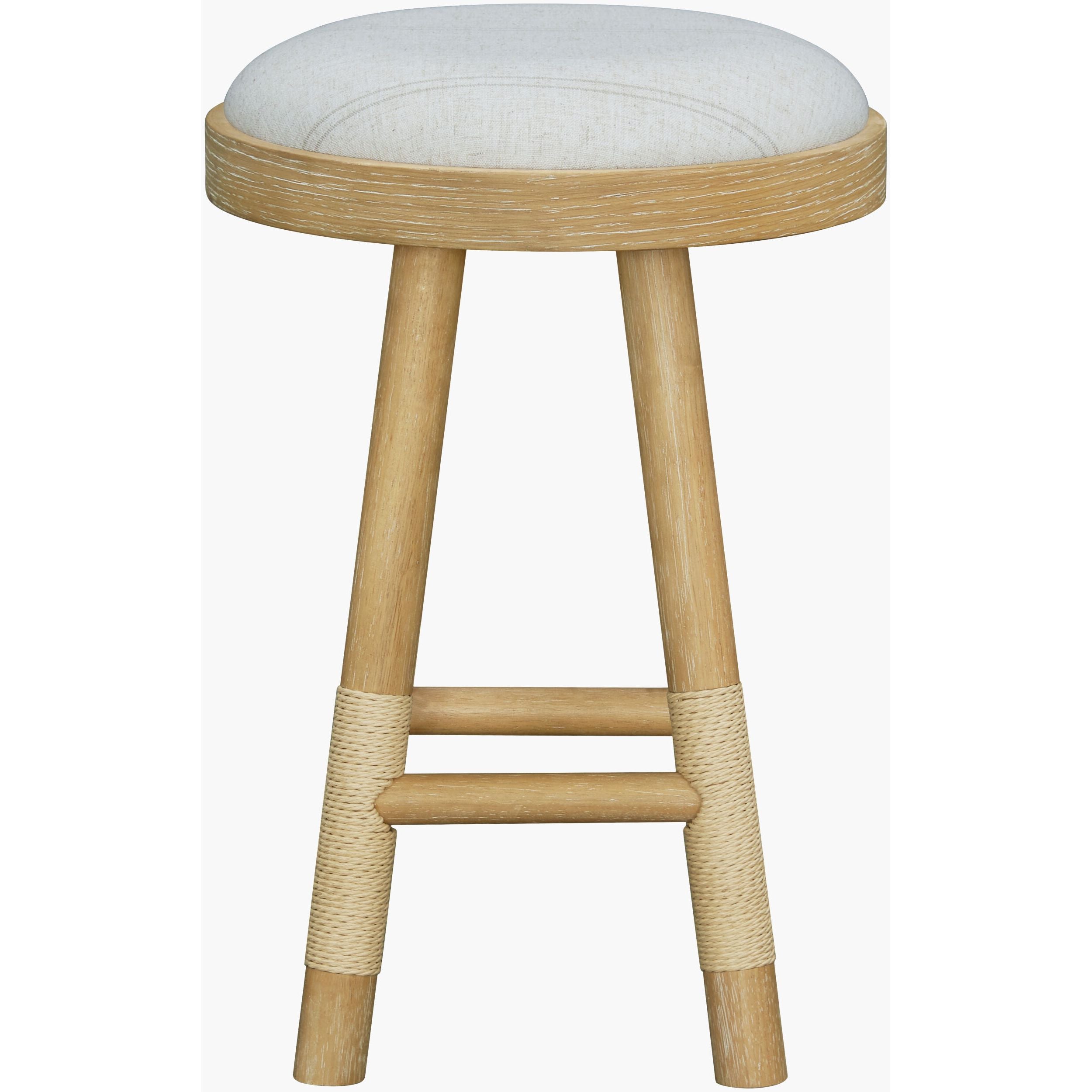 Becki Owens x LIVABLISS Esmarca Upholstered Counter Stool in Light Beige - Image 3