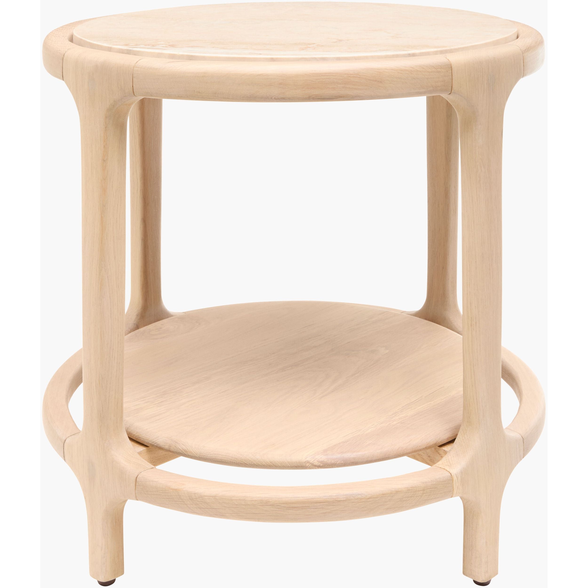 Becki Owens x SURYA  Eve End Table with Marble Inset Top - Image 3