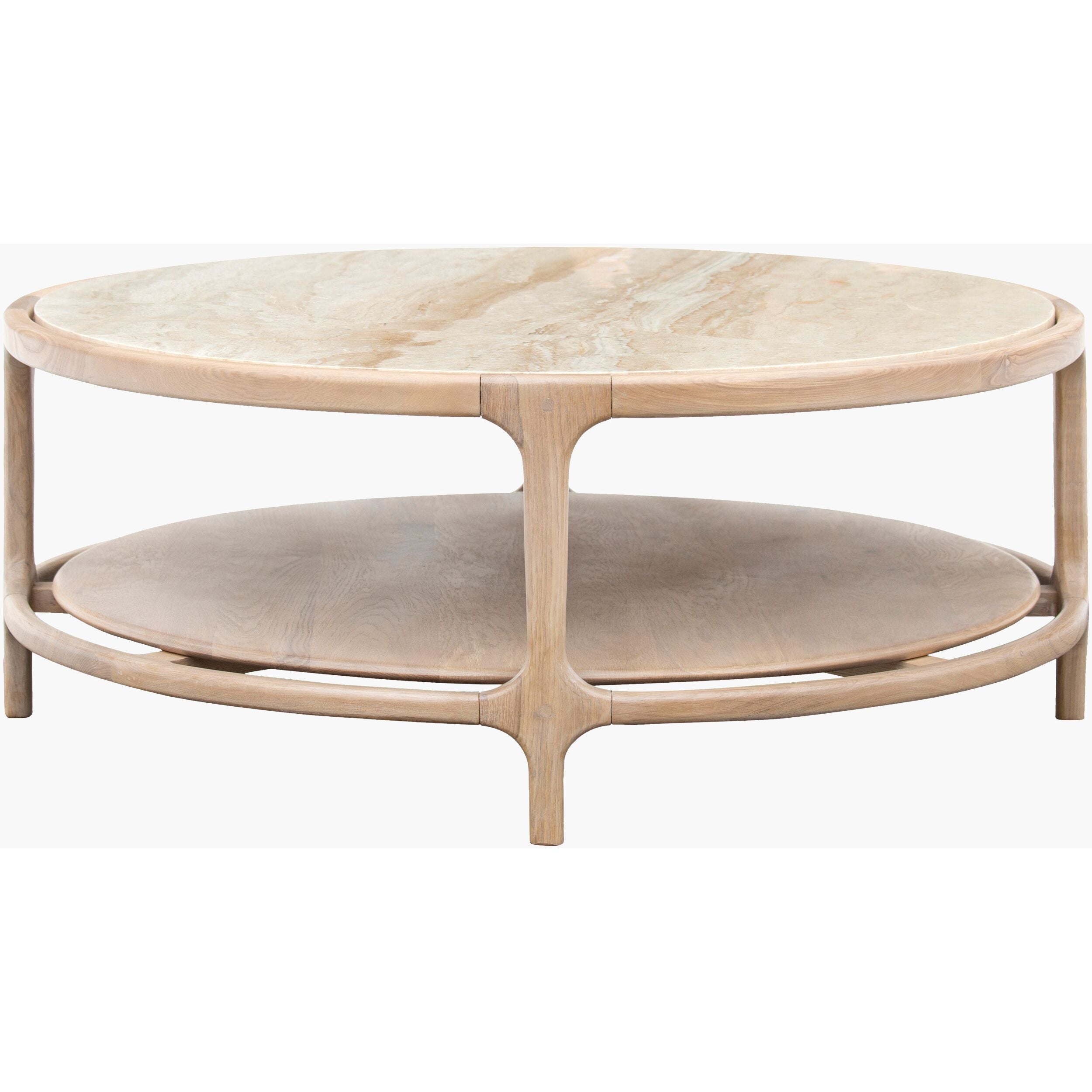Becki Owens x SURYA Eve Coffee Table with Marble Inset Top - Image 3
