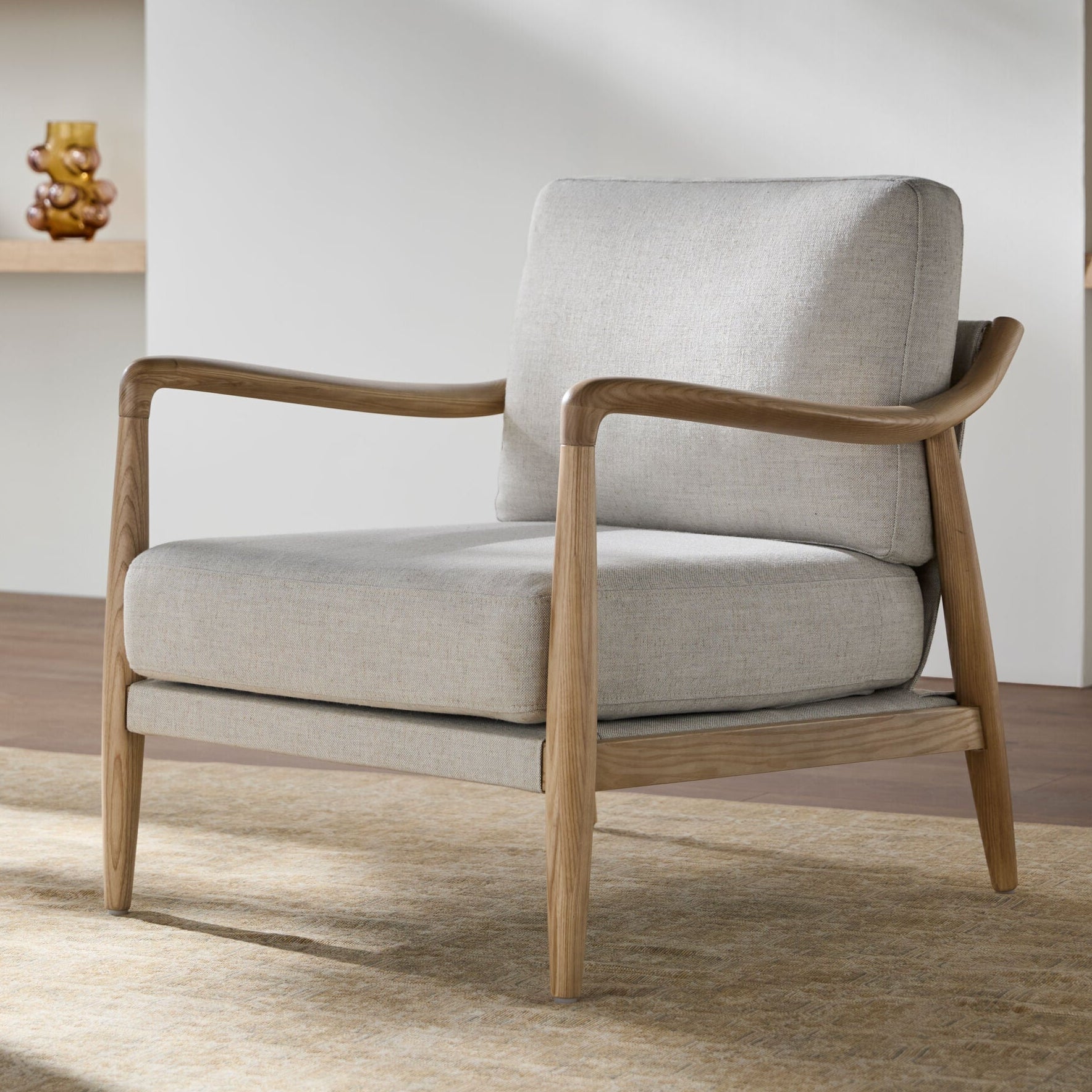 Becki Owens x SURYA Gaviota Accent Chair in Beige - Image 1