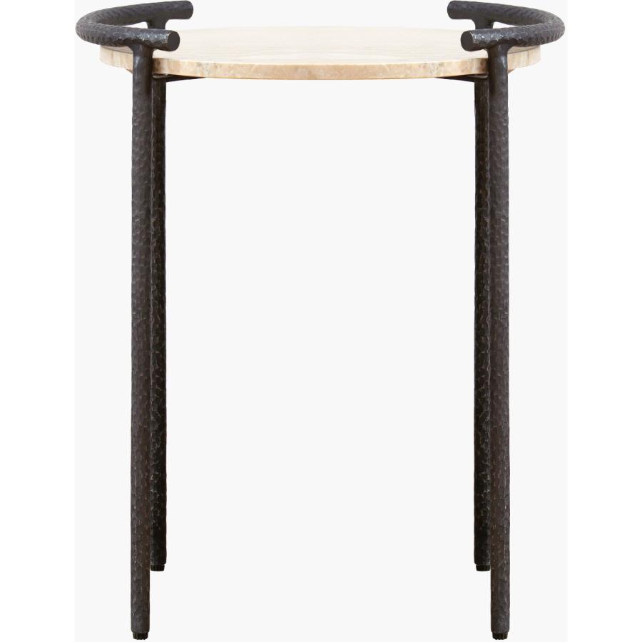 Becki Owens x SURYA Ojai Iron and Marble End Table - Image 2