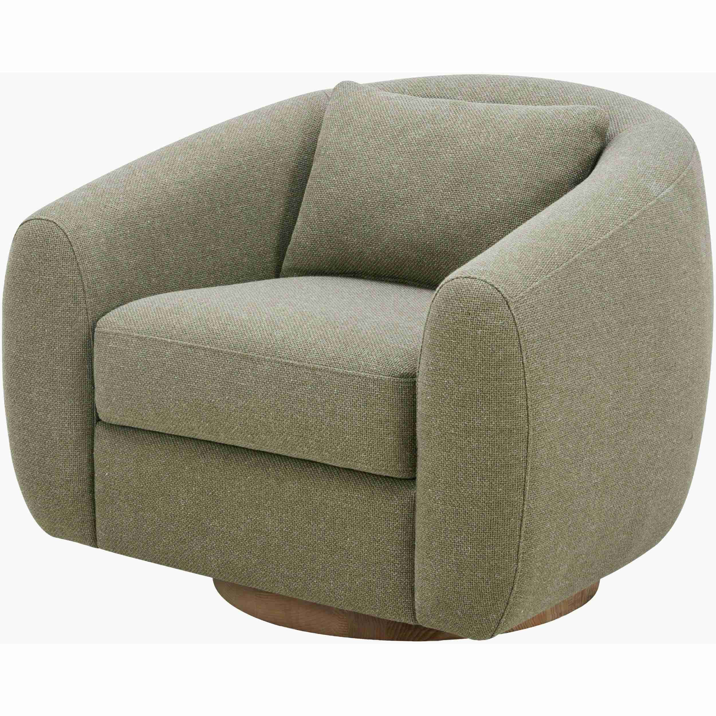 Becki Owens x SURYA Loma Swivel Chair in Grass Green - Image 3