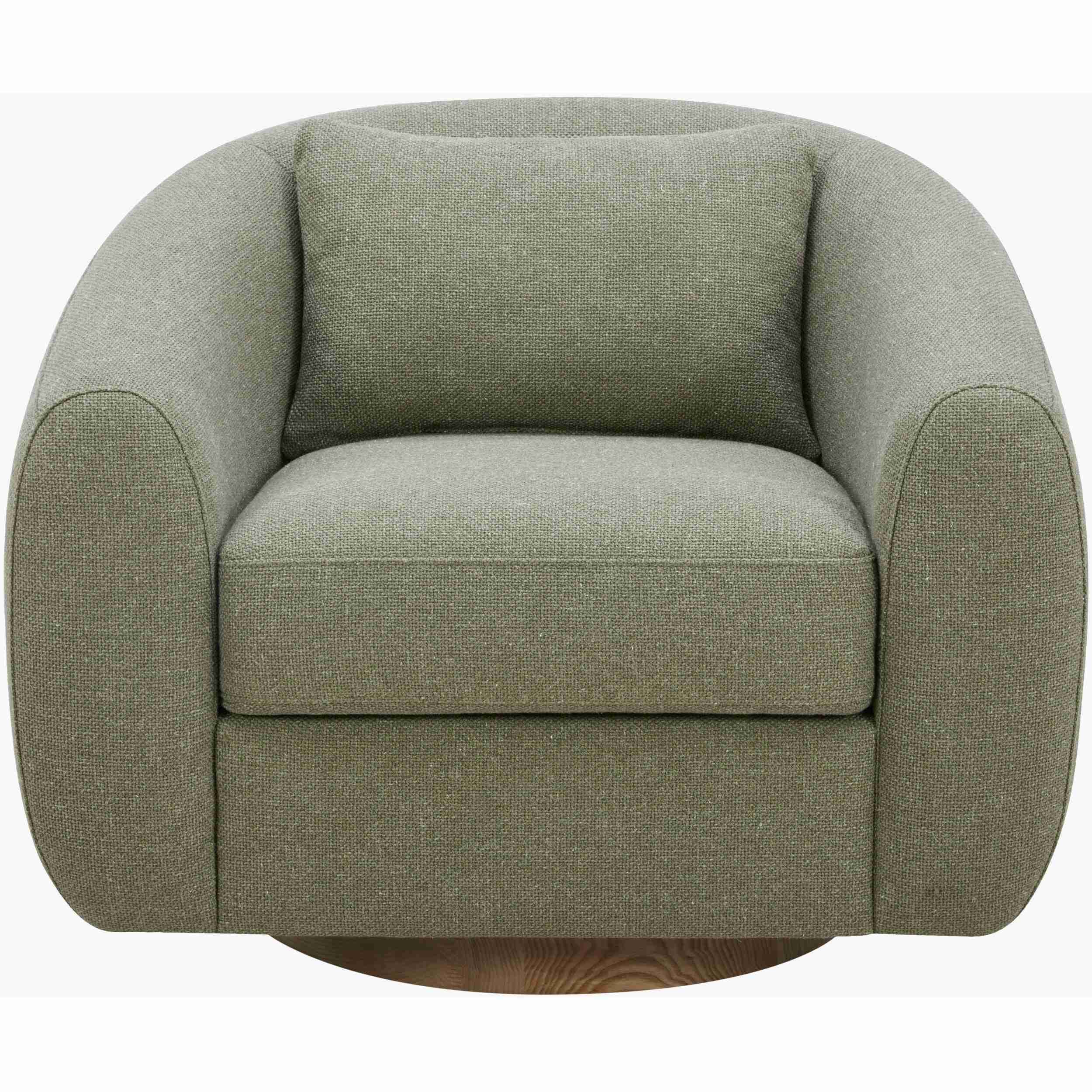 Becki Owens x SURYA Loma Swivel Chair in Grass Green - Image 2