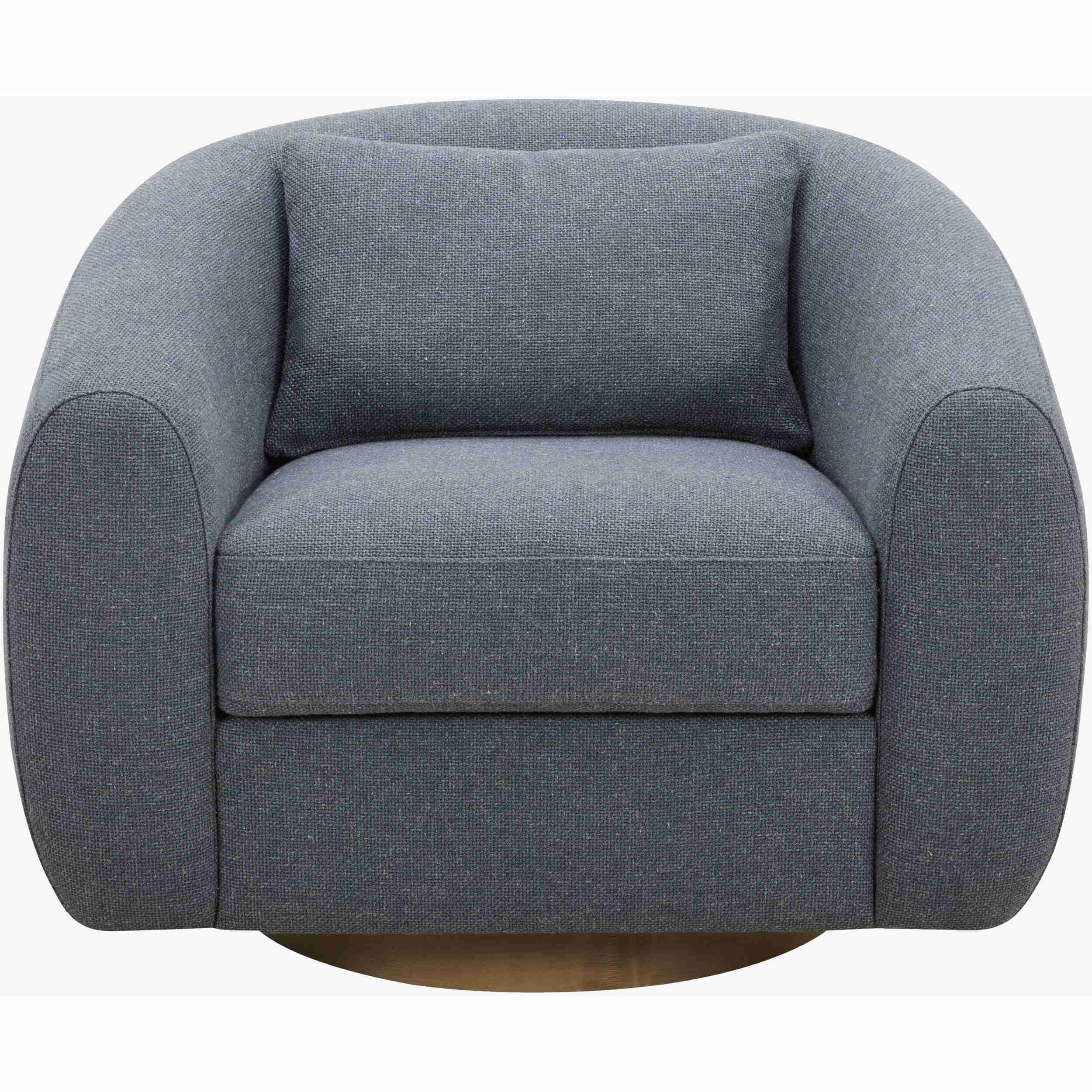 Becki Owens x SURYA Loma Swivel Chair in Blue - Image 2
