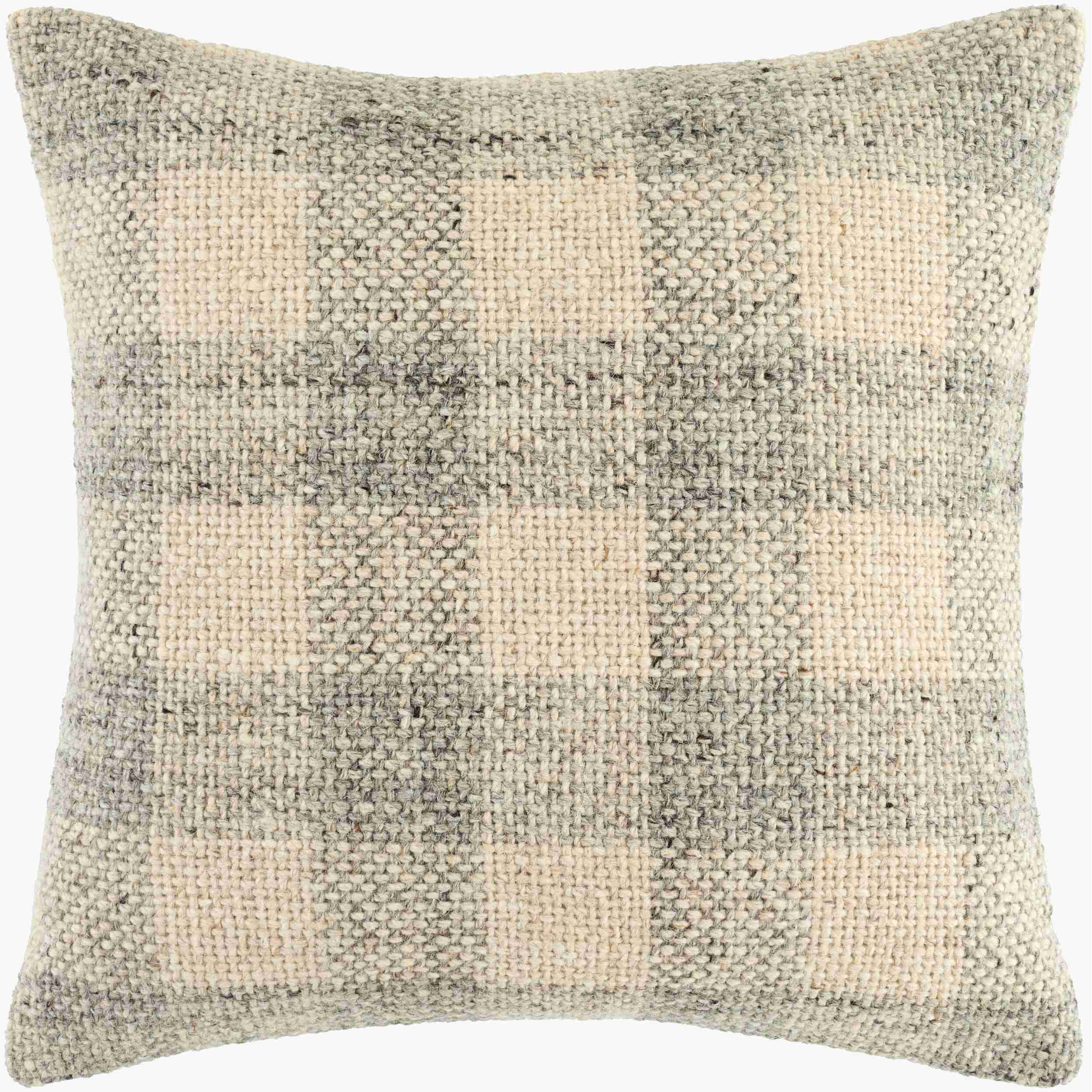 Becki Owens x LIVABLISS Ladera Pillow in Cream and Dove Gray Check - Image 2