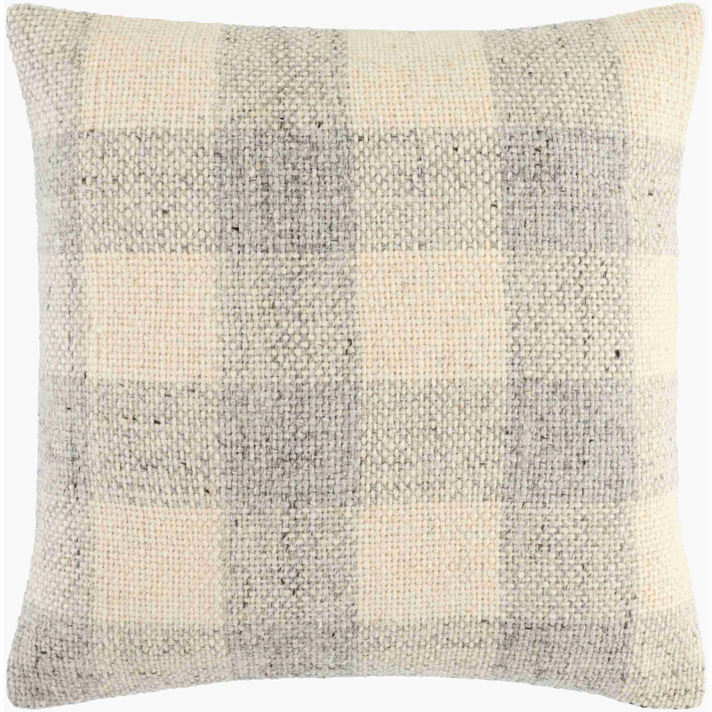 Becki Owens x LIVABLISS Ladera Pillow in Light Gray and Cream Check - Image 2