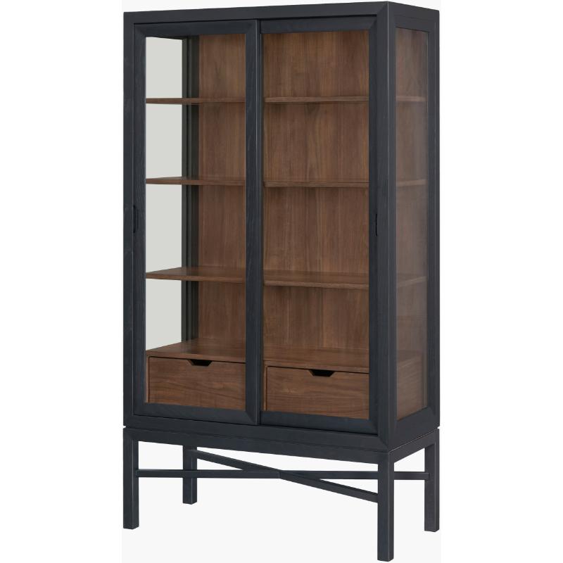 Becki Owens x SURYA Modern Tall Marin Bookcase in Black Stained Oak - Image 2