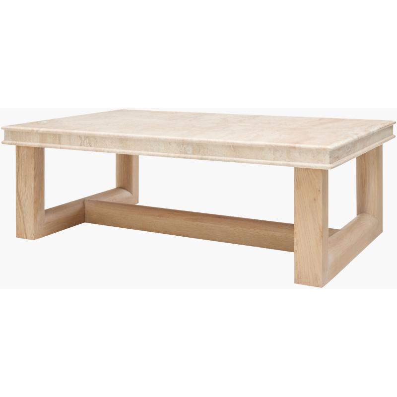 Becki Owens x SURYA Mayson Marble and Wood Coffee Table - Image 2