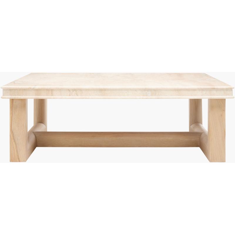 Becki Owens x SURYA Mayson Marble and Wood Coffee Table - Image 3