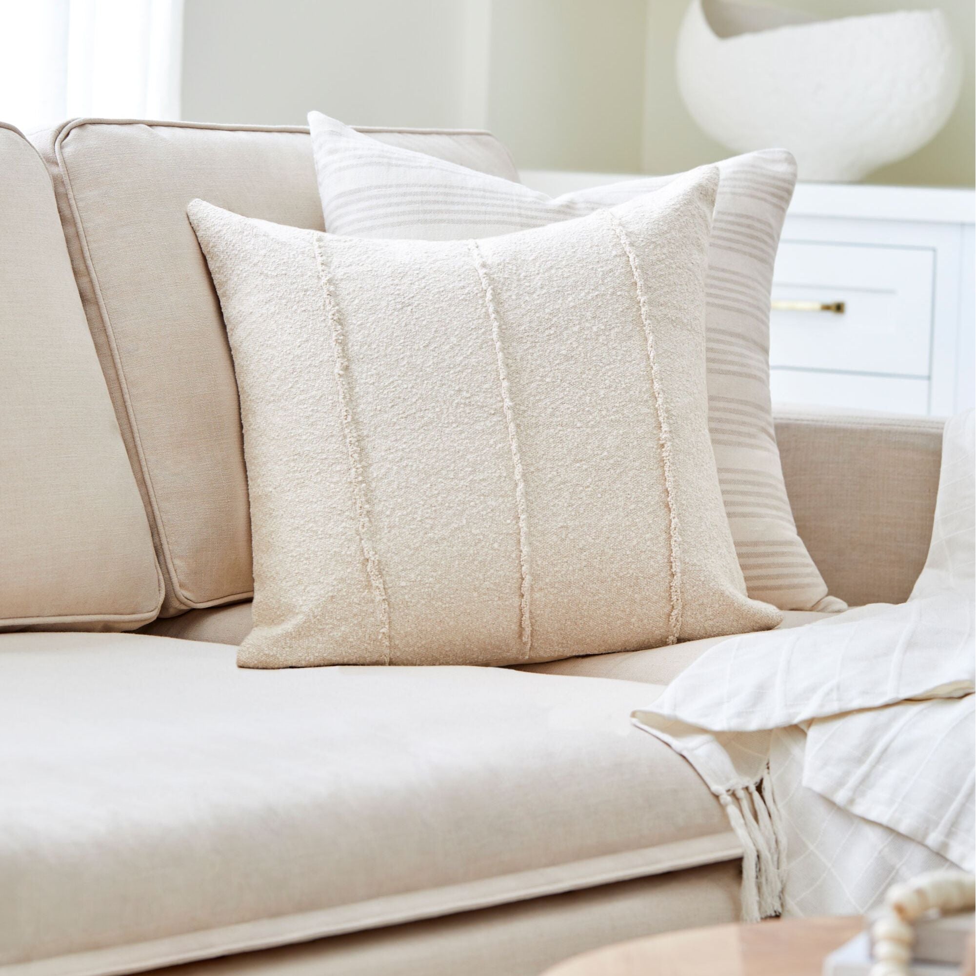 Becki Owens x LIVABLISS Cream Colored Mindy Pillow
