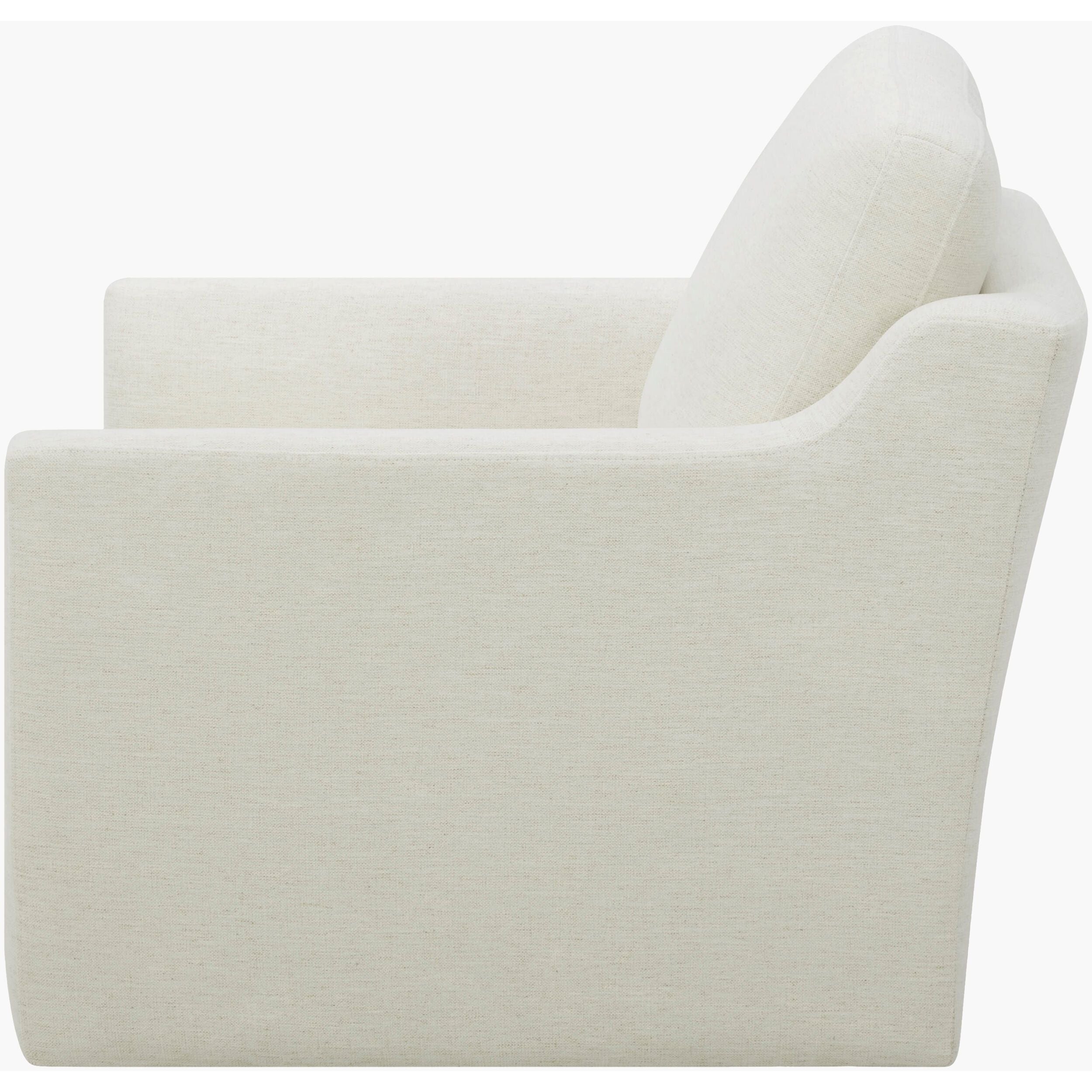 Becki Owens x SURYA Pismo Swivel Glider Chair in Off-White Linen - Image 3