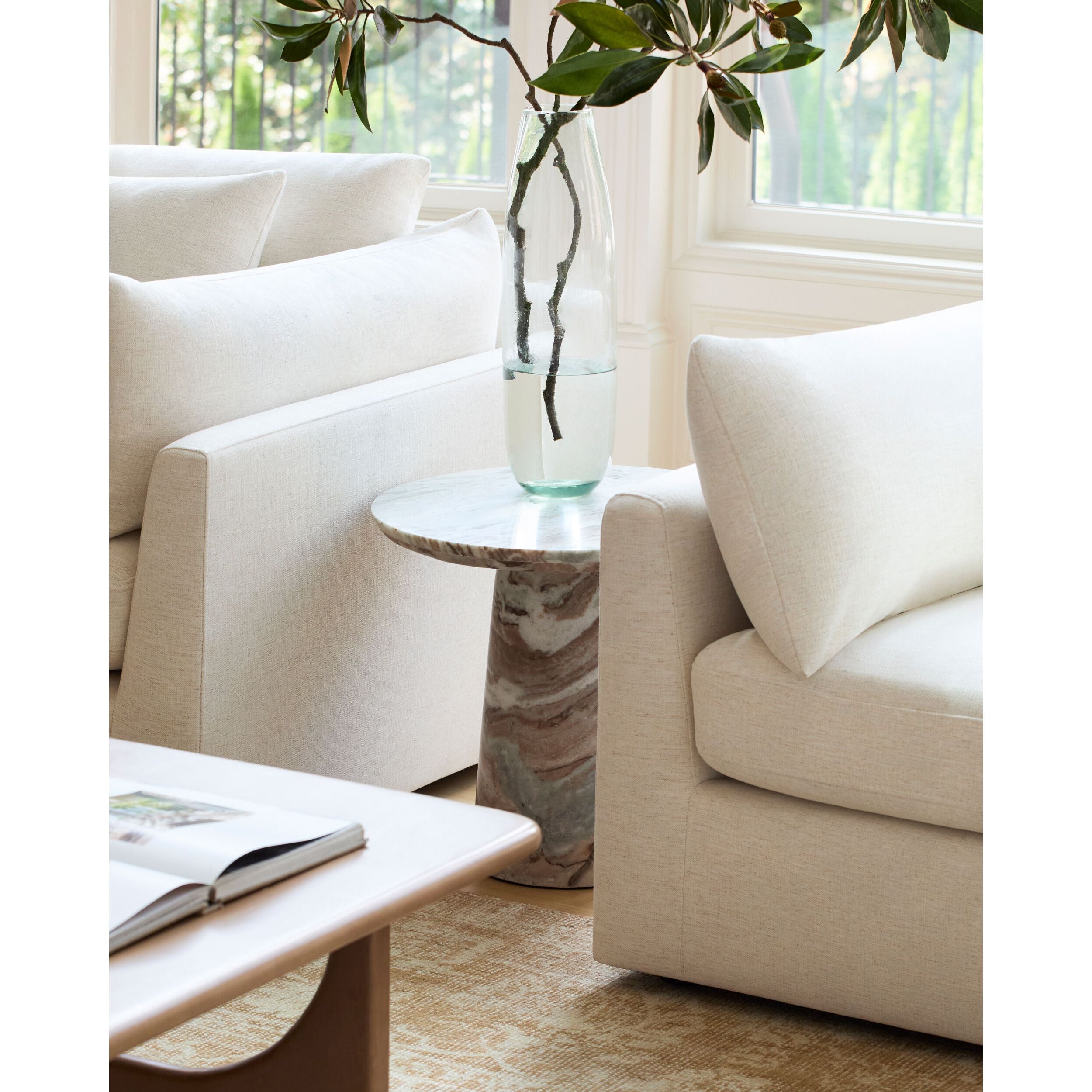 Becki Owens x SURYA Portola Marble End Table - Image 3
