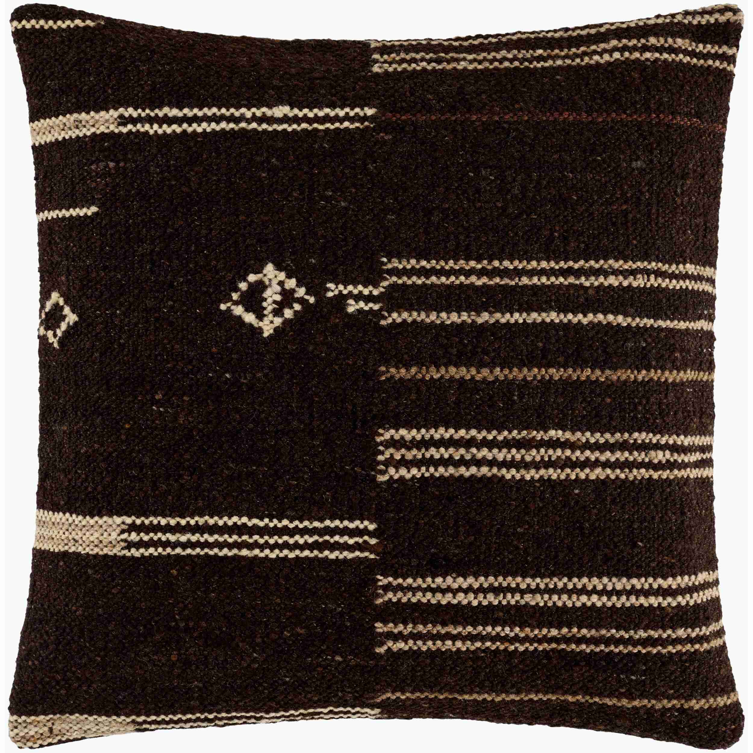 Becki Owens x LIVABLISS Solea Chocolate Pillow with Tribal Design - Image 2