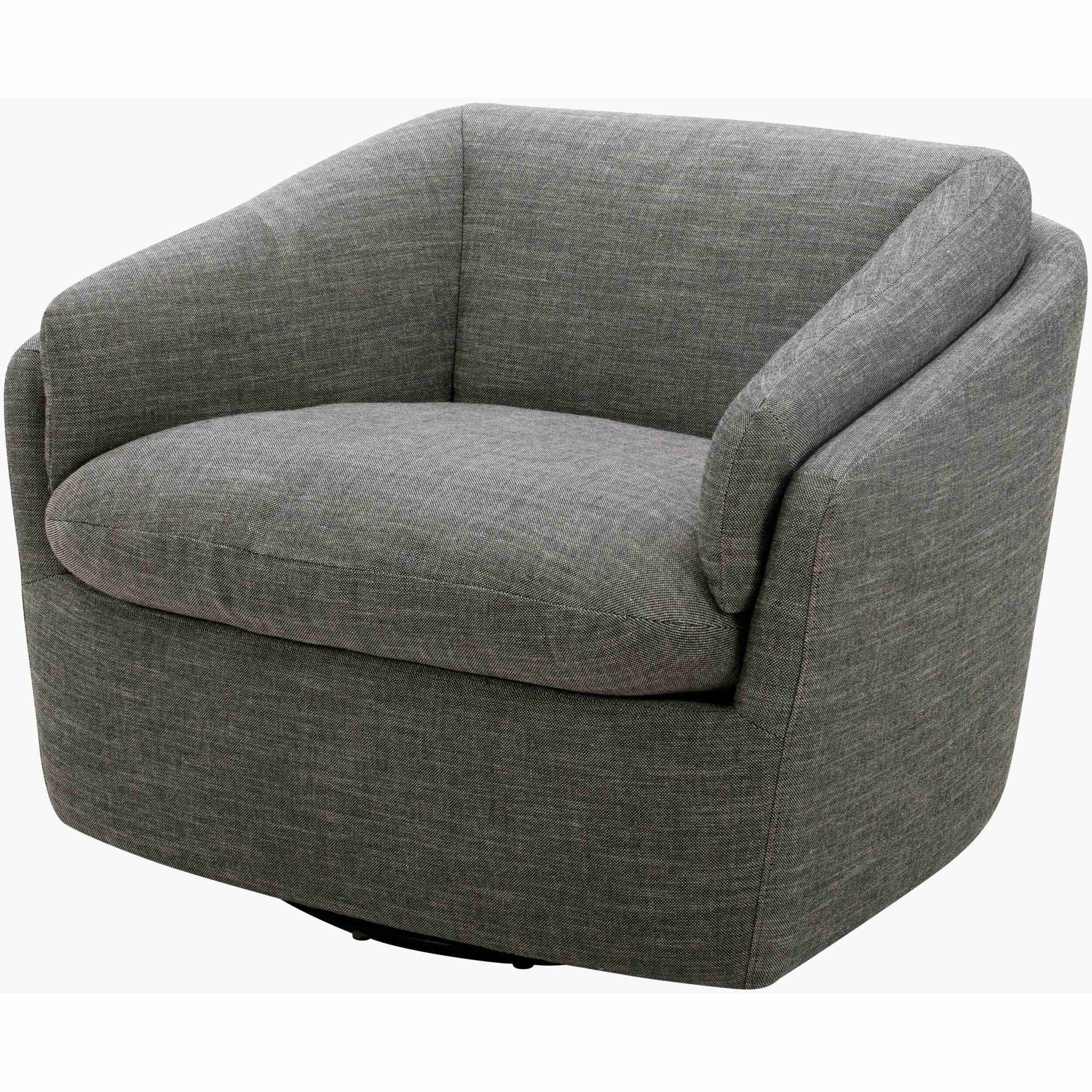 Becki Owens x SURYA Torrey Swivel Chair in Gray - Image 2