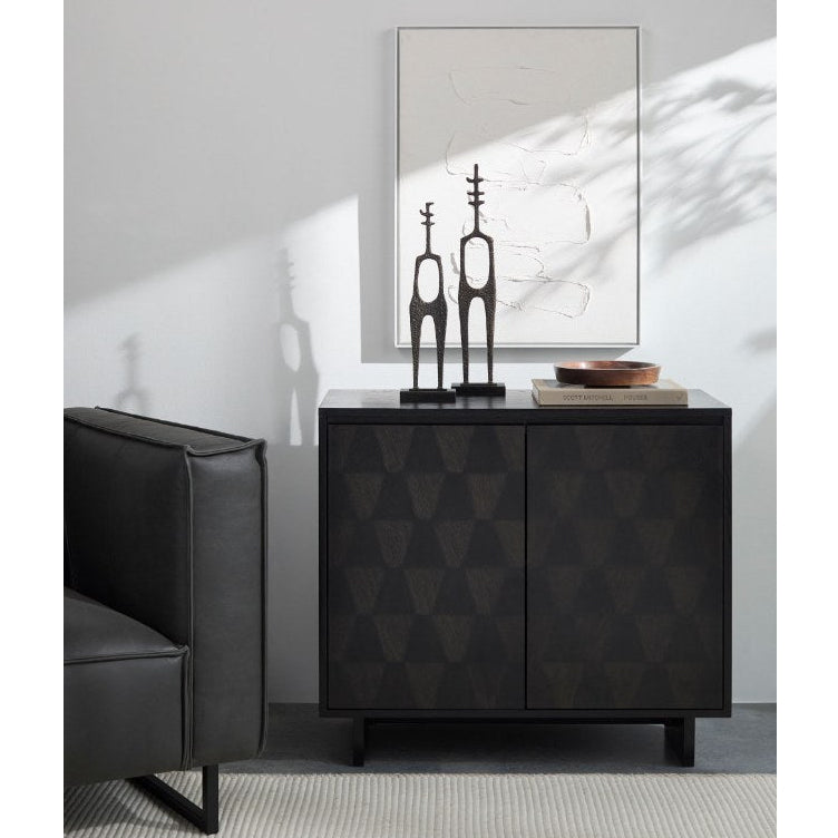 Becki Owens x LIVABLISS Ventana Wood Cabinet in Black Oak
