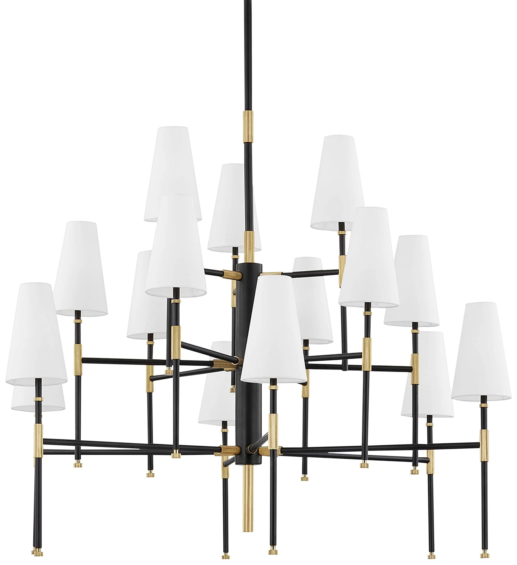 Bowery 48" Wide Aged Old Bronze 15-Light Chandelier - Image 2