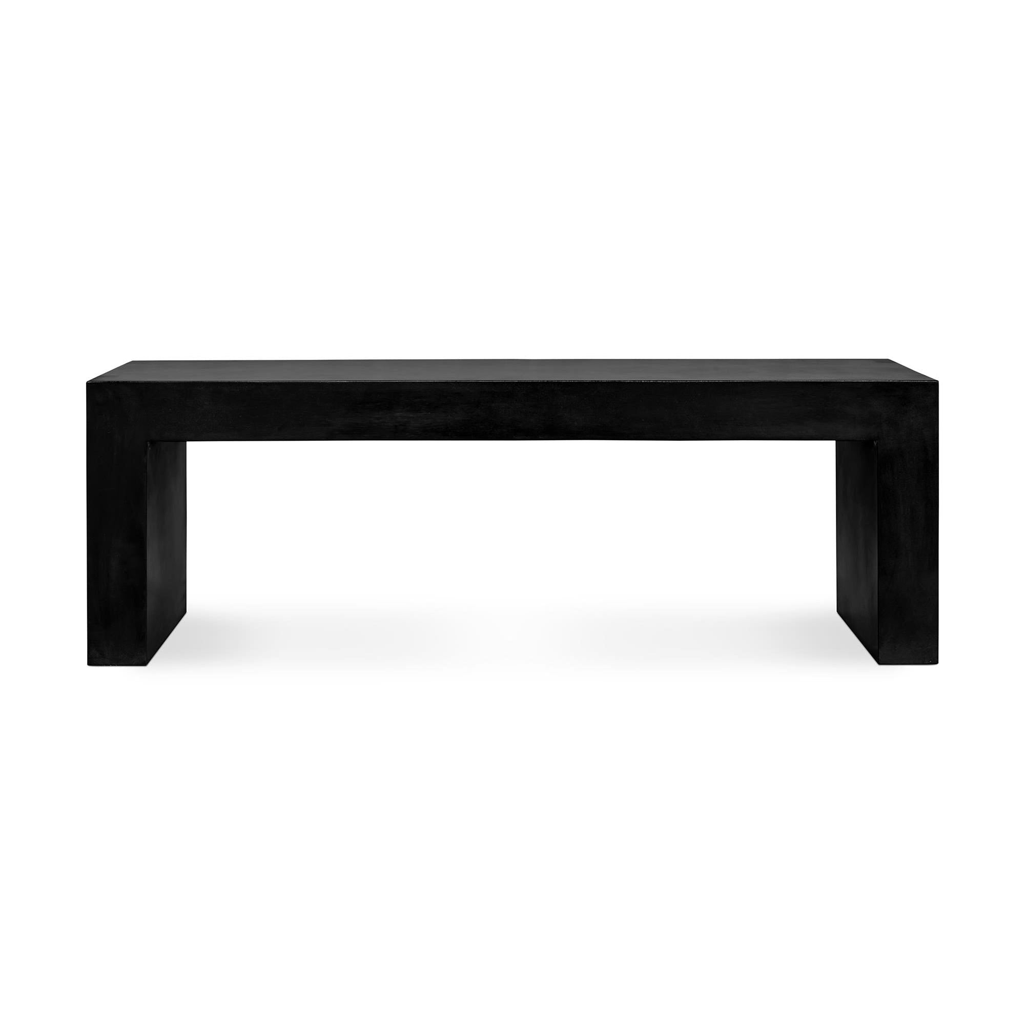 Moe's Home Lazarus Outdoor Bench Black - Image 1