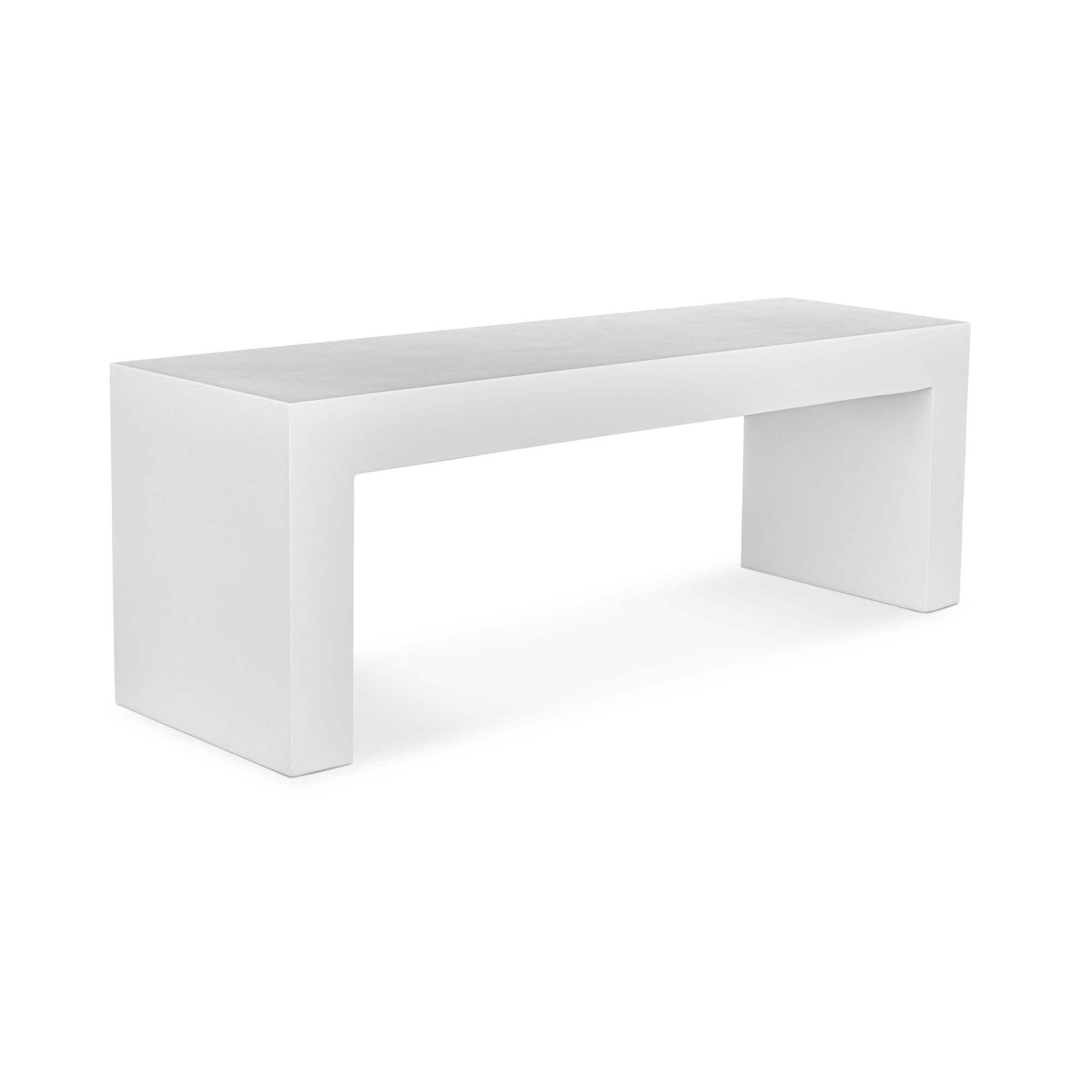 Moe's Home Lazarus Outdoor Bench White - Image 3