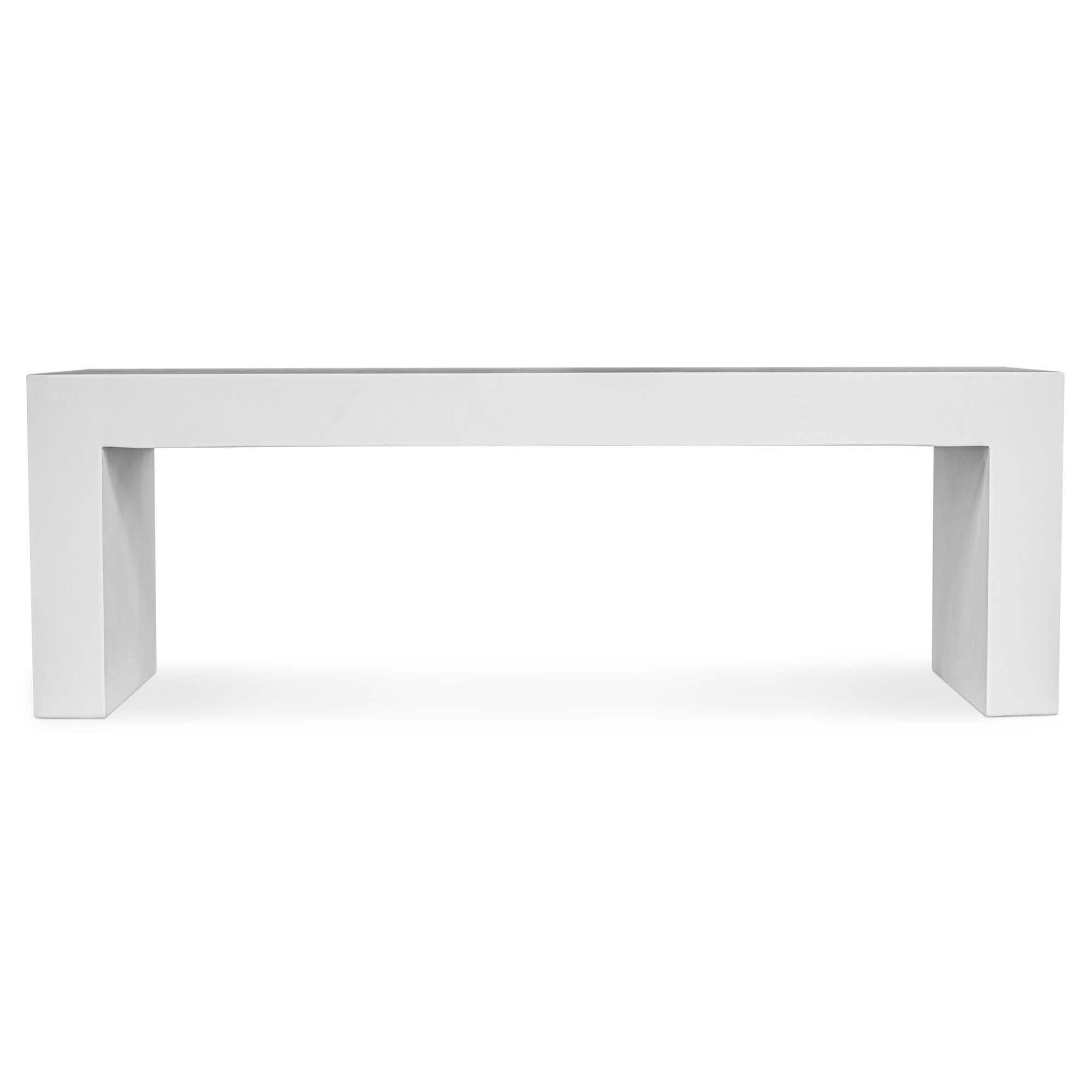 Moe’s Home Lazarus Outdoor Bench White