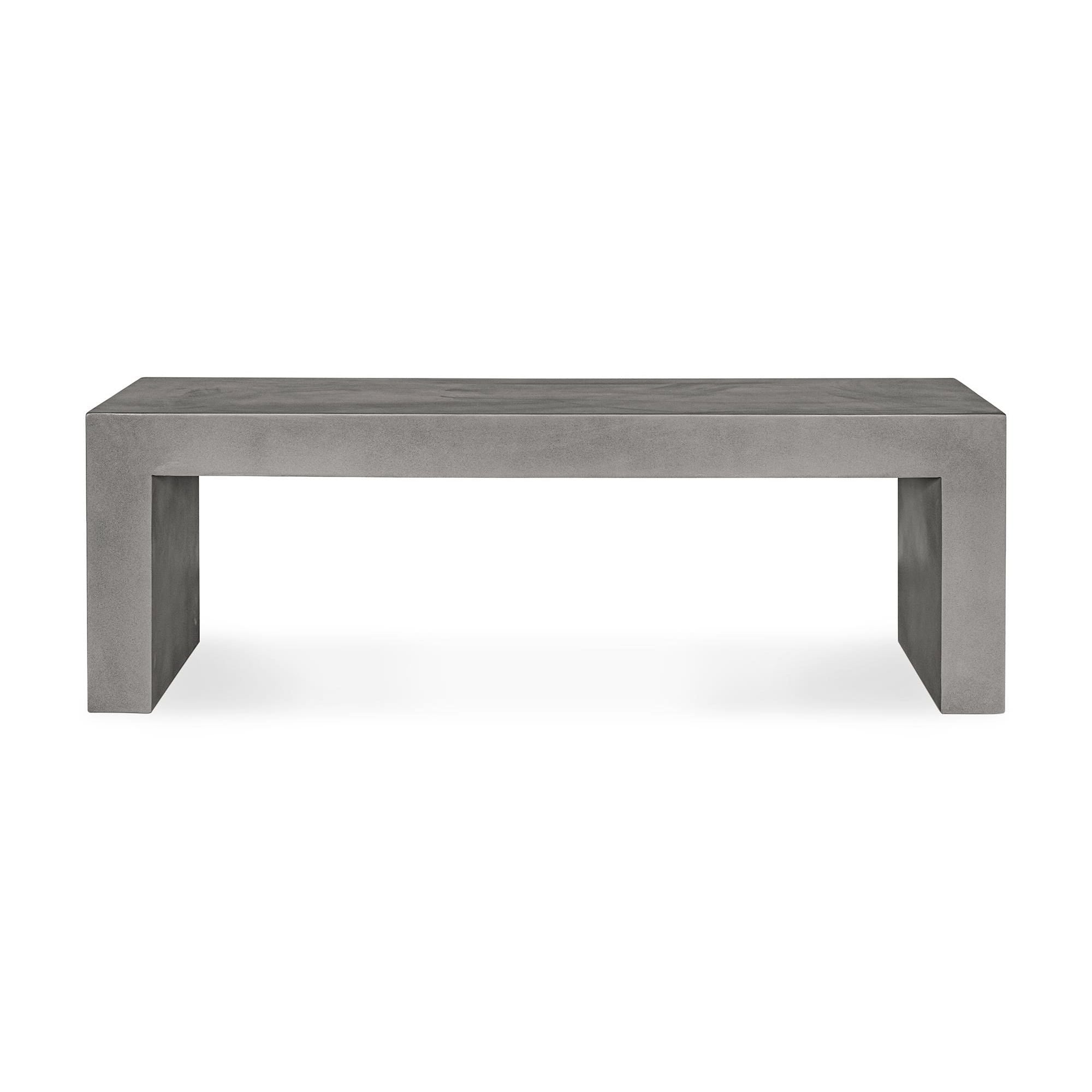 Moe’s Home Lazarus Outdoor Bench Dark Grey