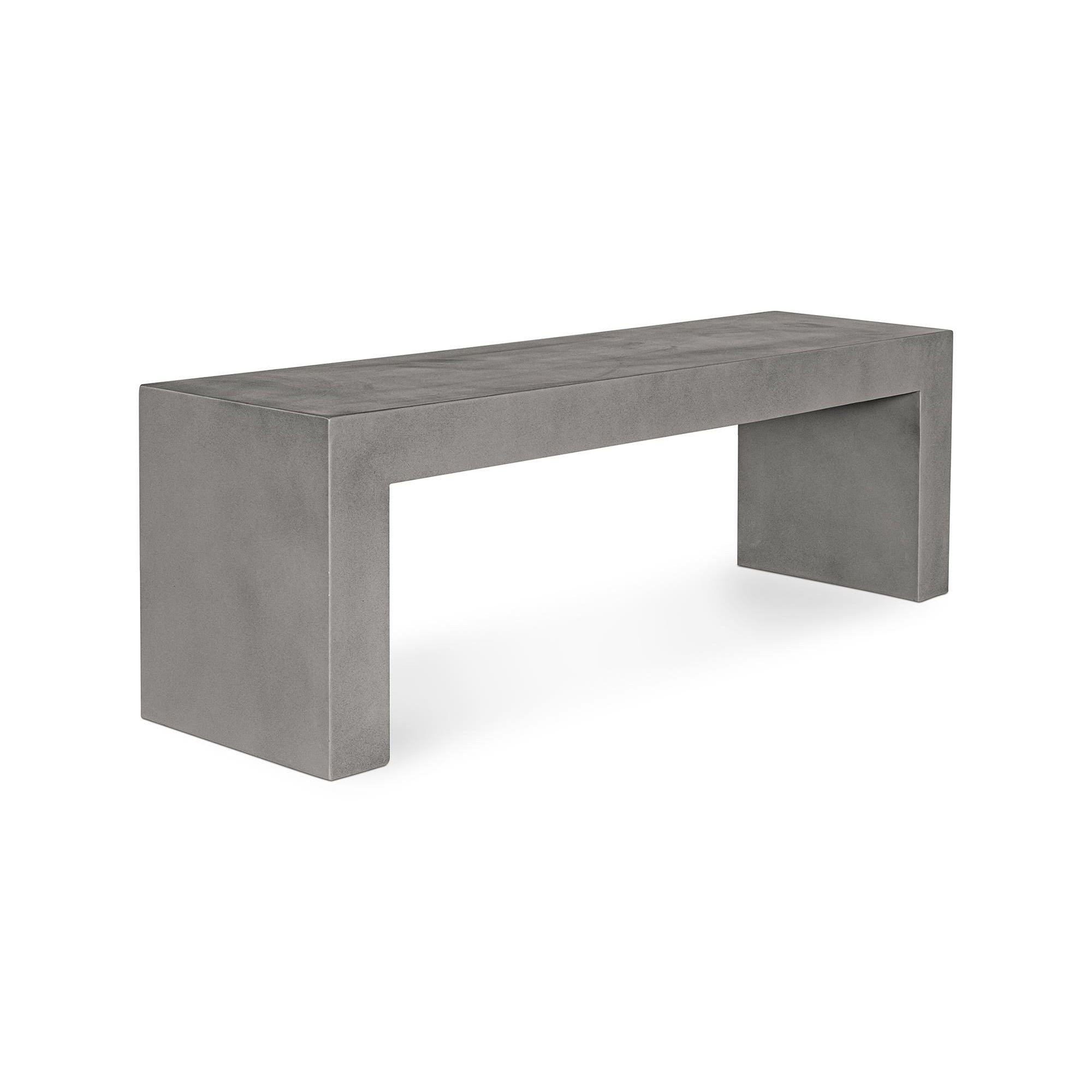 Moe's Home Lazarus Outdoor Bench Dark Grey - Image 3