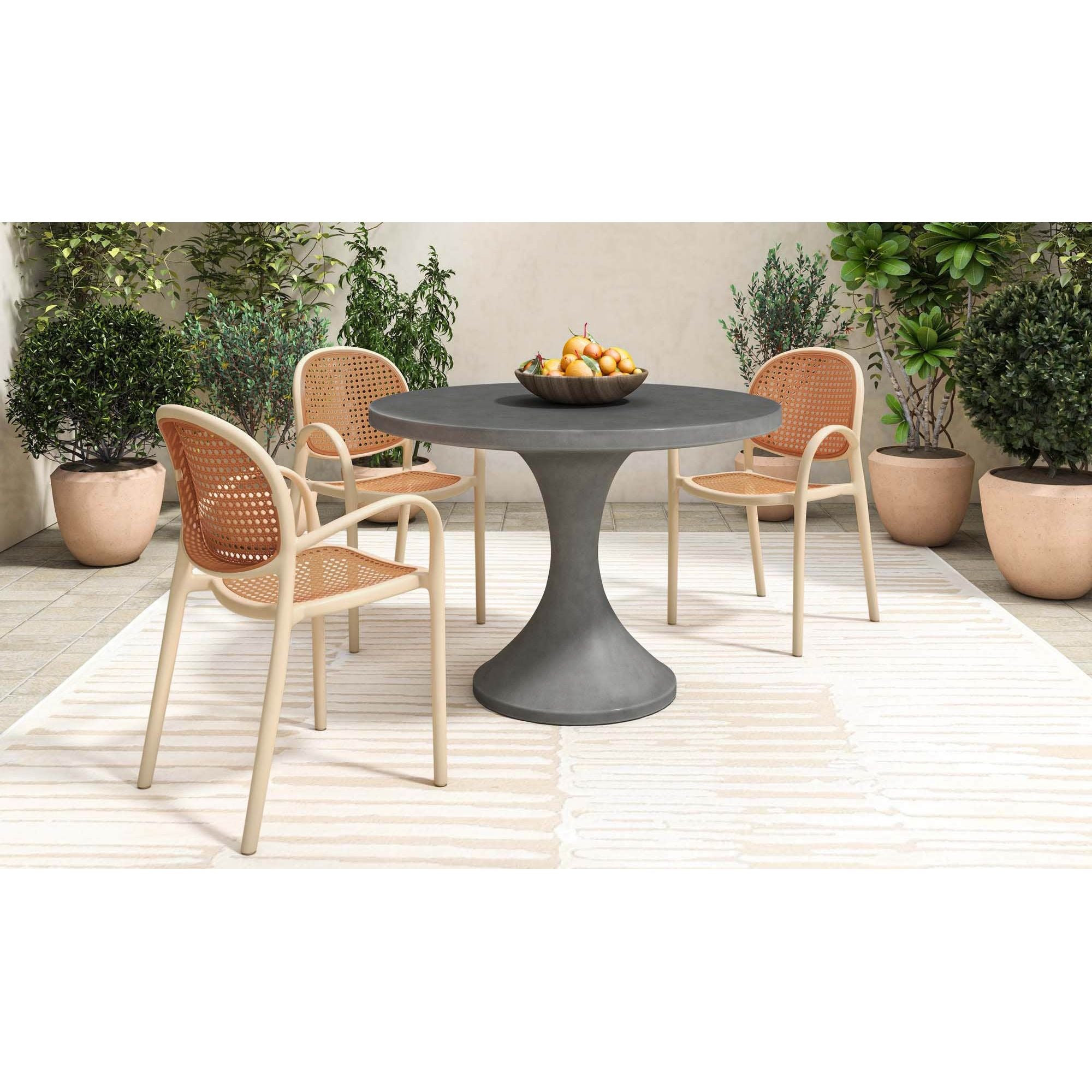 Moe's Home Isadora Outdoor Dining Table Grey - Image 2