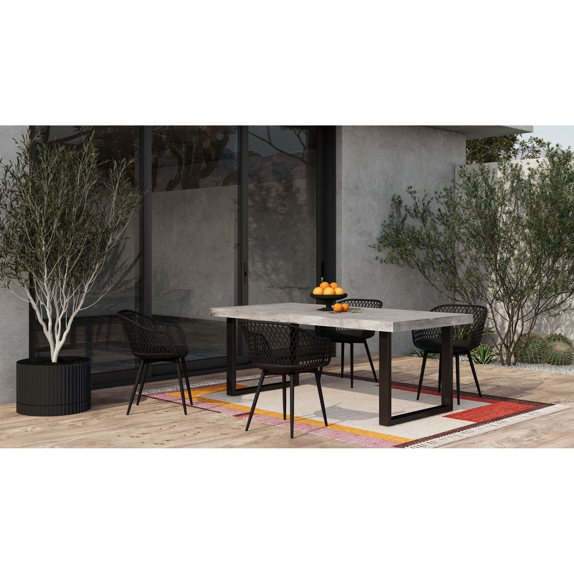 Moe's Home Jedrik Outdoor Dining Table Large Grey - Image 2