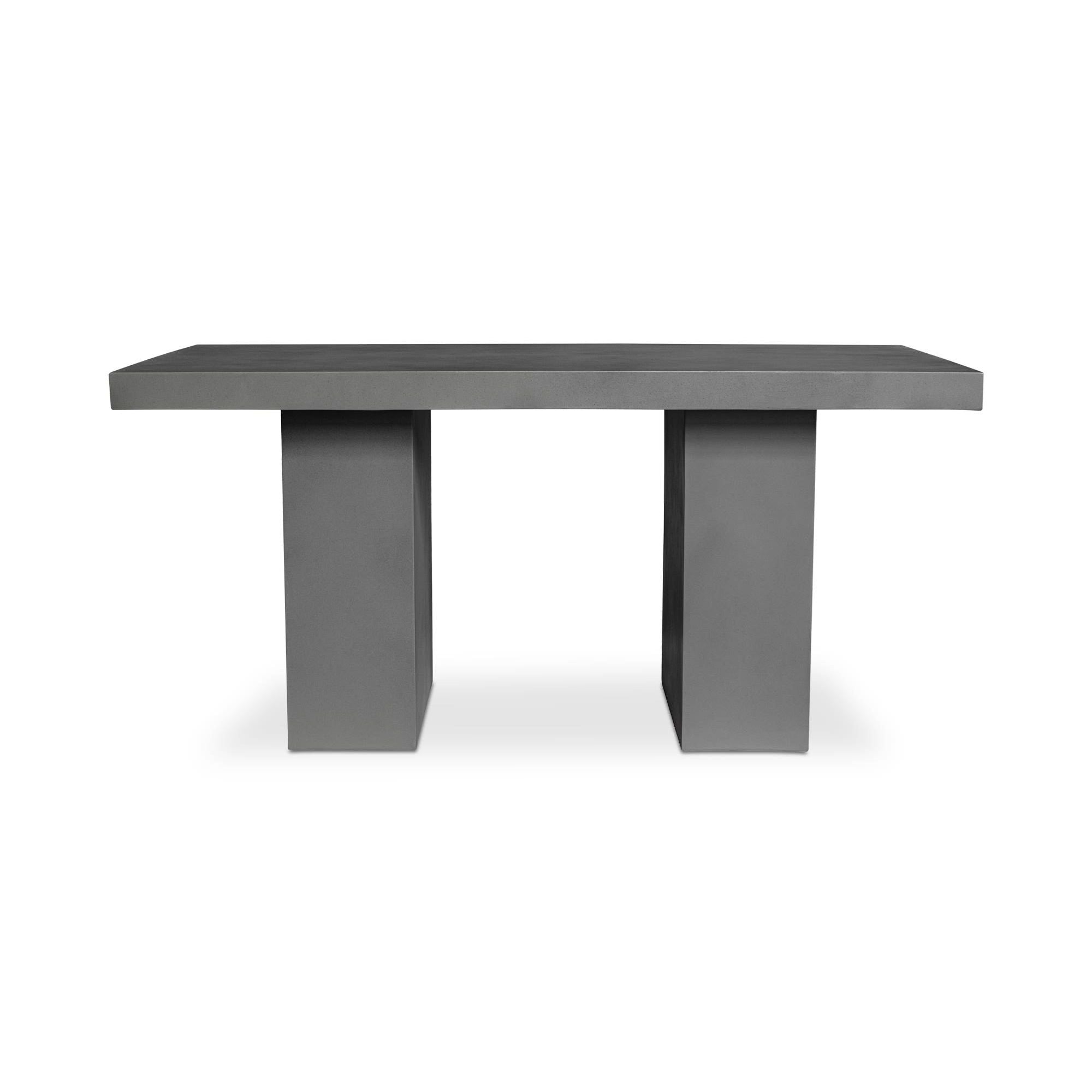 Moe's Home Aurelius 2 Outdoor Dining Table Grey - Image 1
